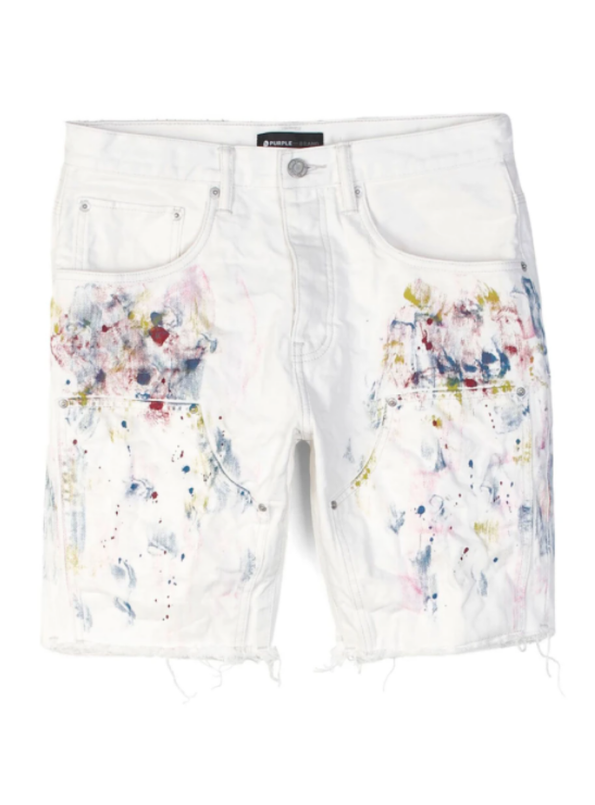 Purple-Brand Jean Shorts - Carpenter - White - P020