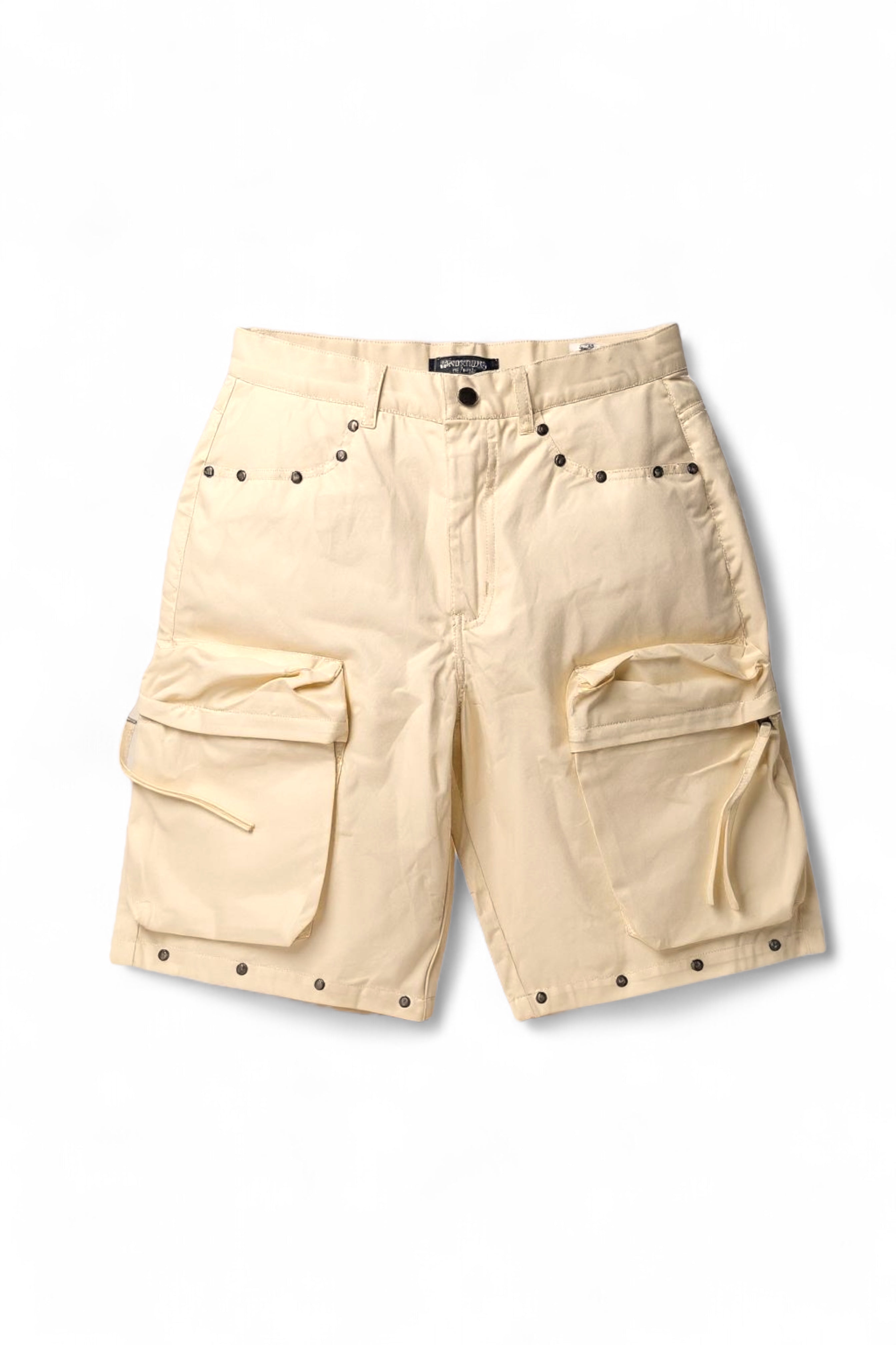 Roku Studio Shorts - Studed Premium Twill Cargo - Eggshell - RK3481727