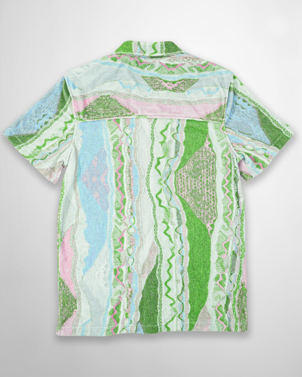 Coogi Shirt - Printed Cotton Jersey Button Down - Pink - CG-KT-099