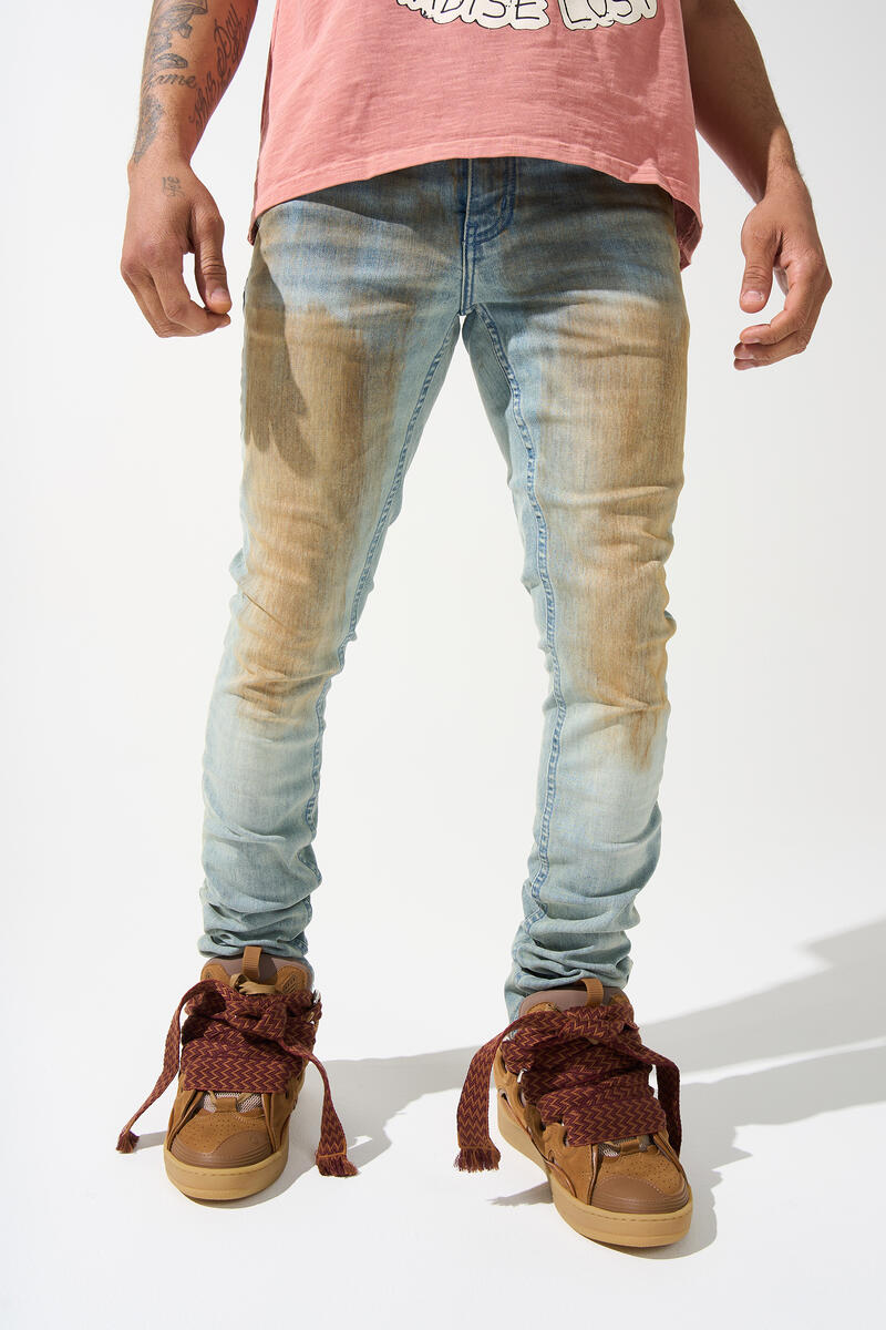 Serenede Jeans - Triomphe - Blue With Brown Splash
