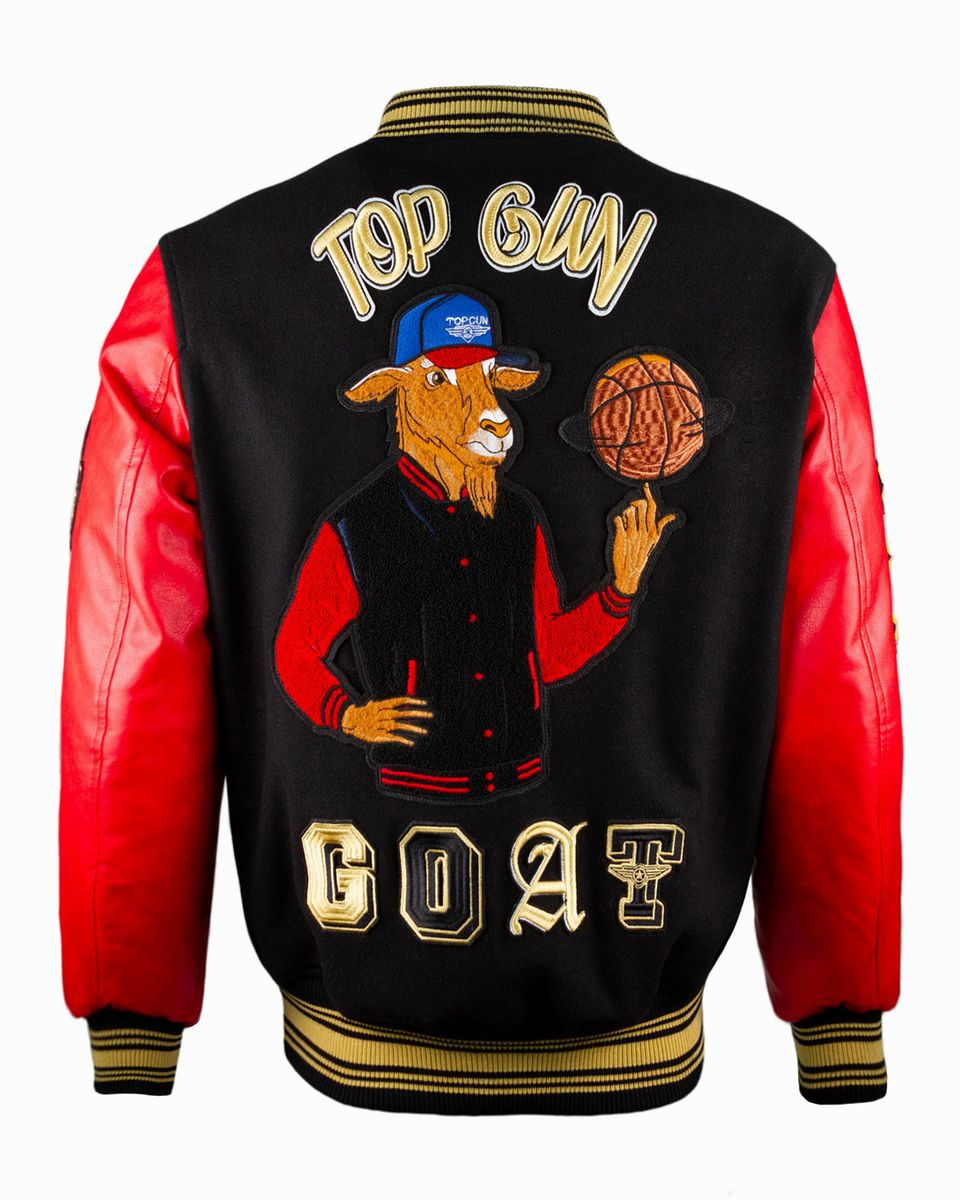 Top Gun KIDS Jacket - New Goat - Black And Red - TGK2449