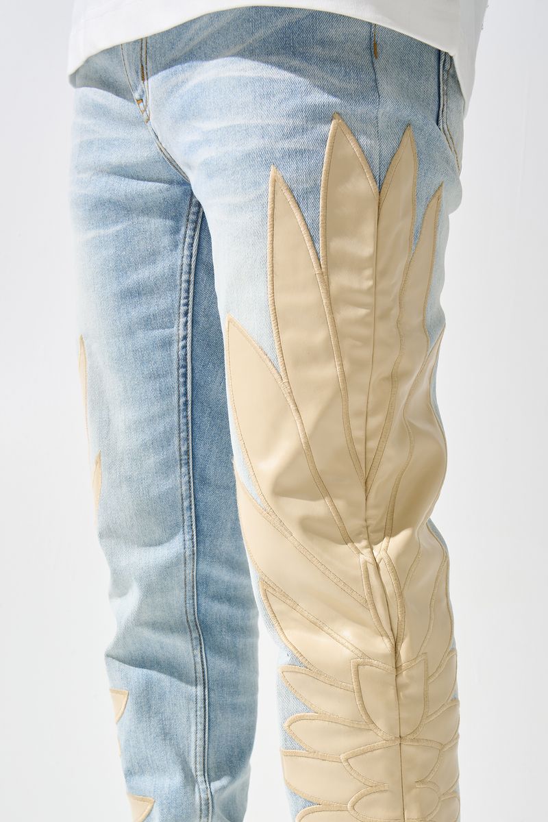 Serenede Jeans - Gabriel - Straight Leg - Light Blue With Cream