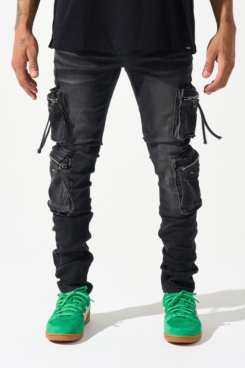 Serenede Jeans - Poppy Cargo - Black Vintage Wash
