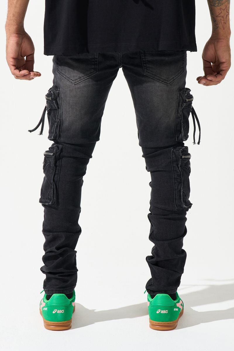 Serenede Jeans - Poppy Cargo - Black Vintage Wash