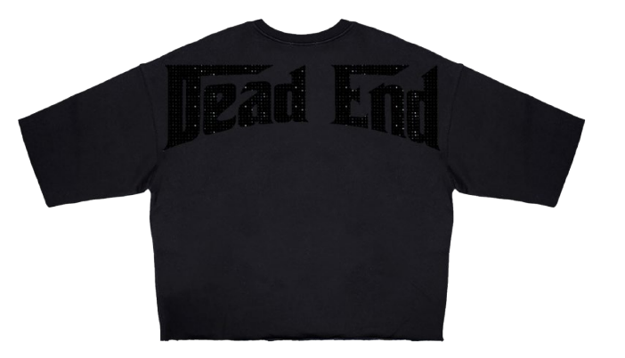 Roku Studio T-Shirt - Dead End Rhinestones Cropped - Black - RK1481645