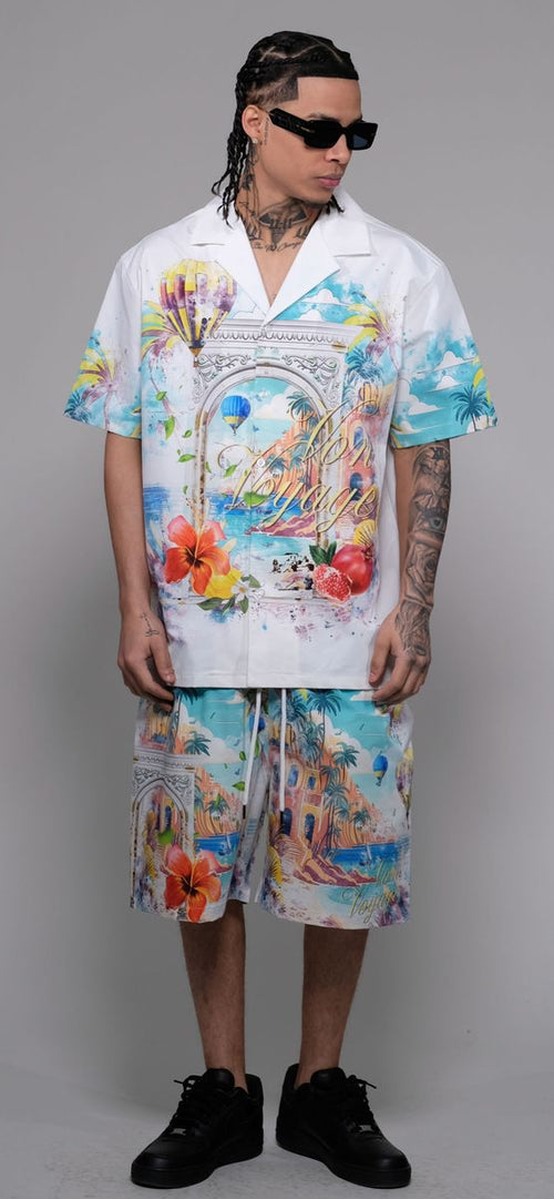 Civilized Short Set - White - CV6306-6307