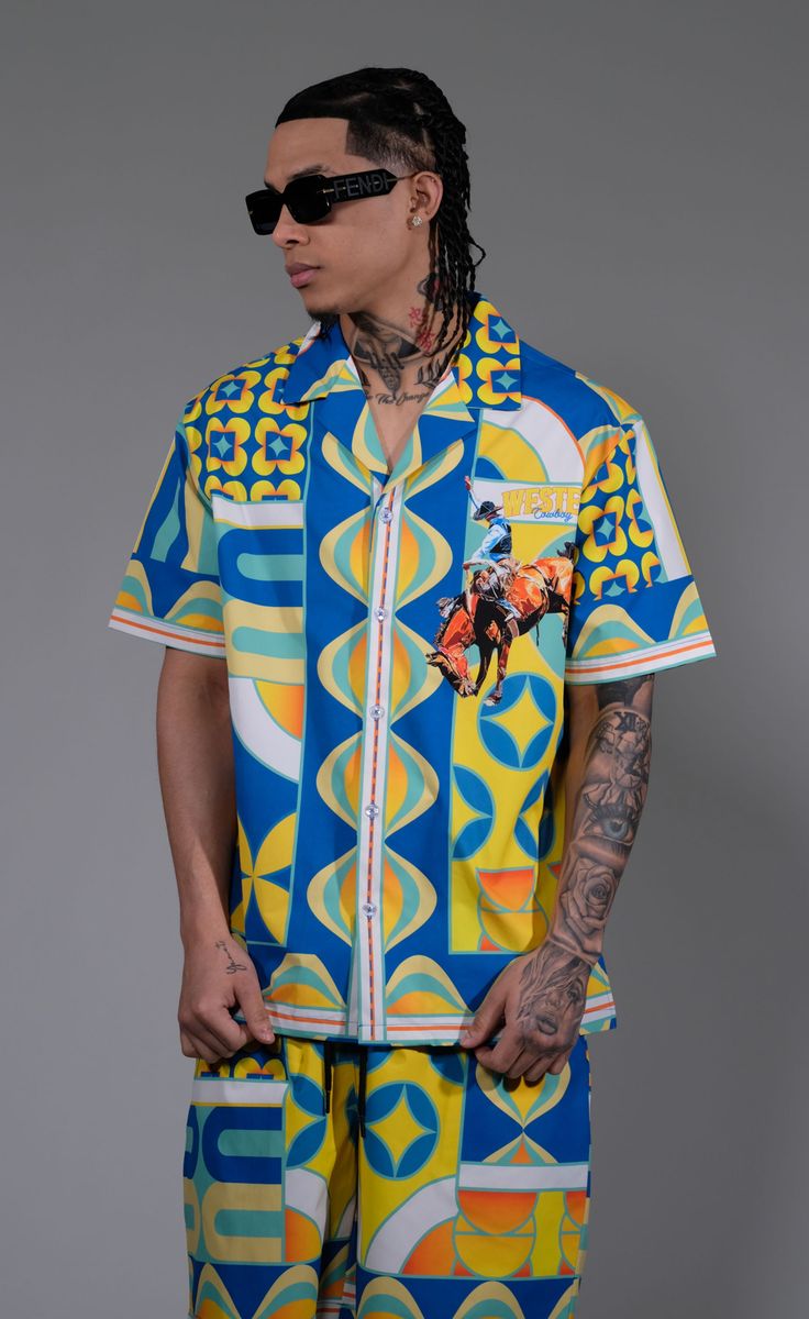 Civilized Short Set - Rodeo Blue - CV6308-6309