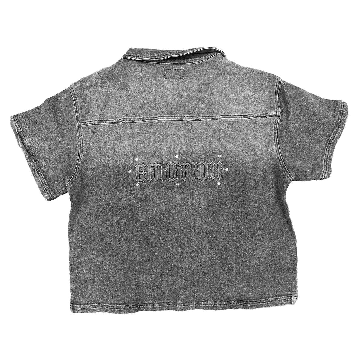 Mixed Emotion Shirt - Paisley - Black Wash Denim