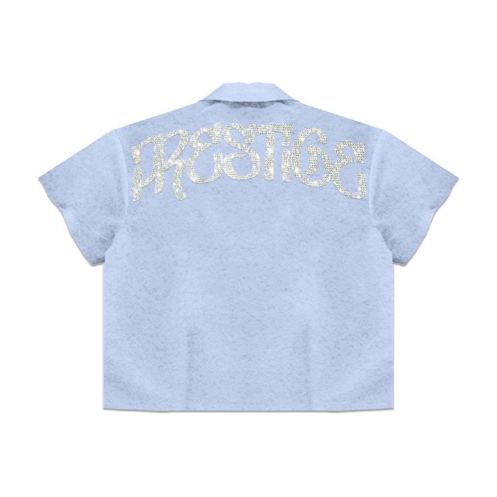 Prestige Shirt - Rhinestone Top - Sky Blue