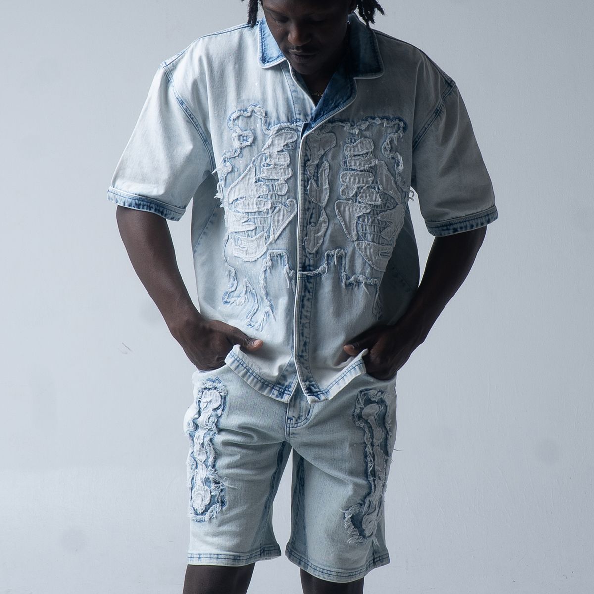 Hudson Outerwear - Shirt - Bones Woven - Blue Denim