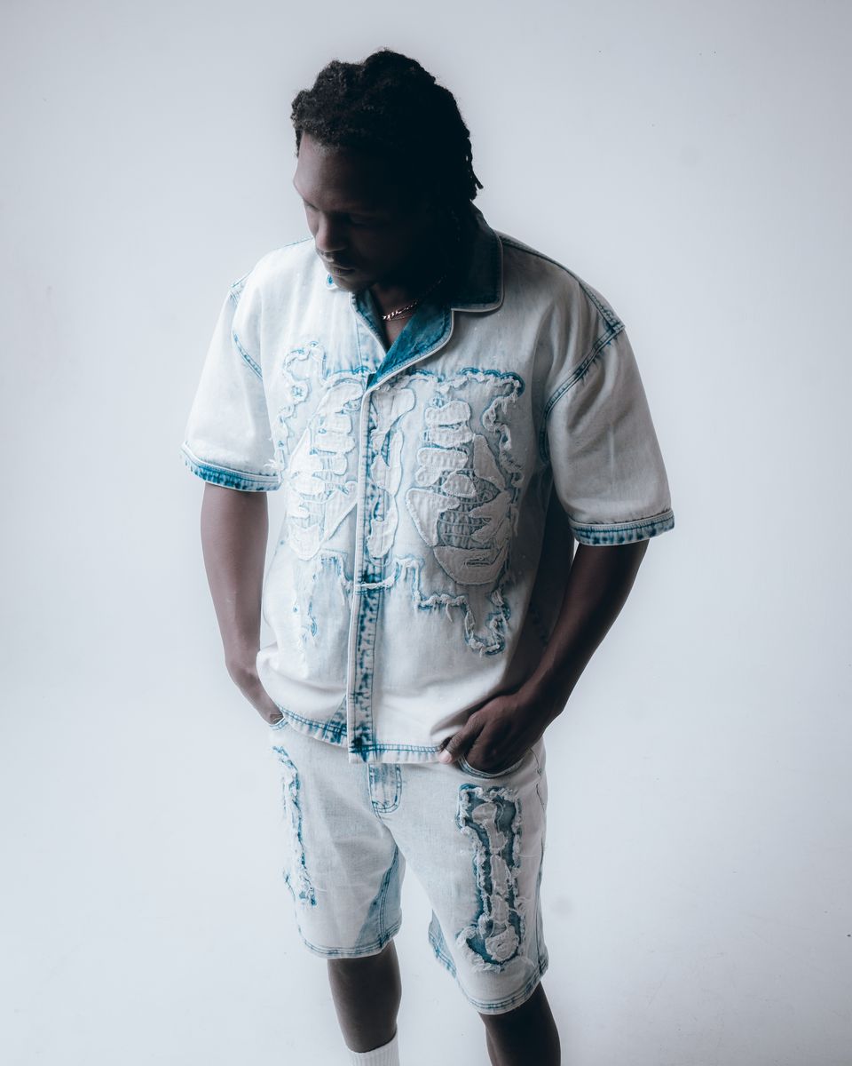 Hudson Outerwear - Shirt - Bones Woven - Blue Denim