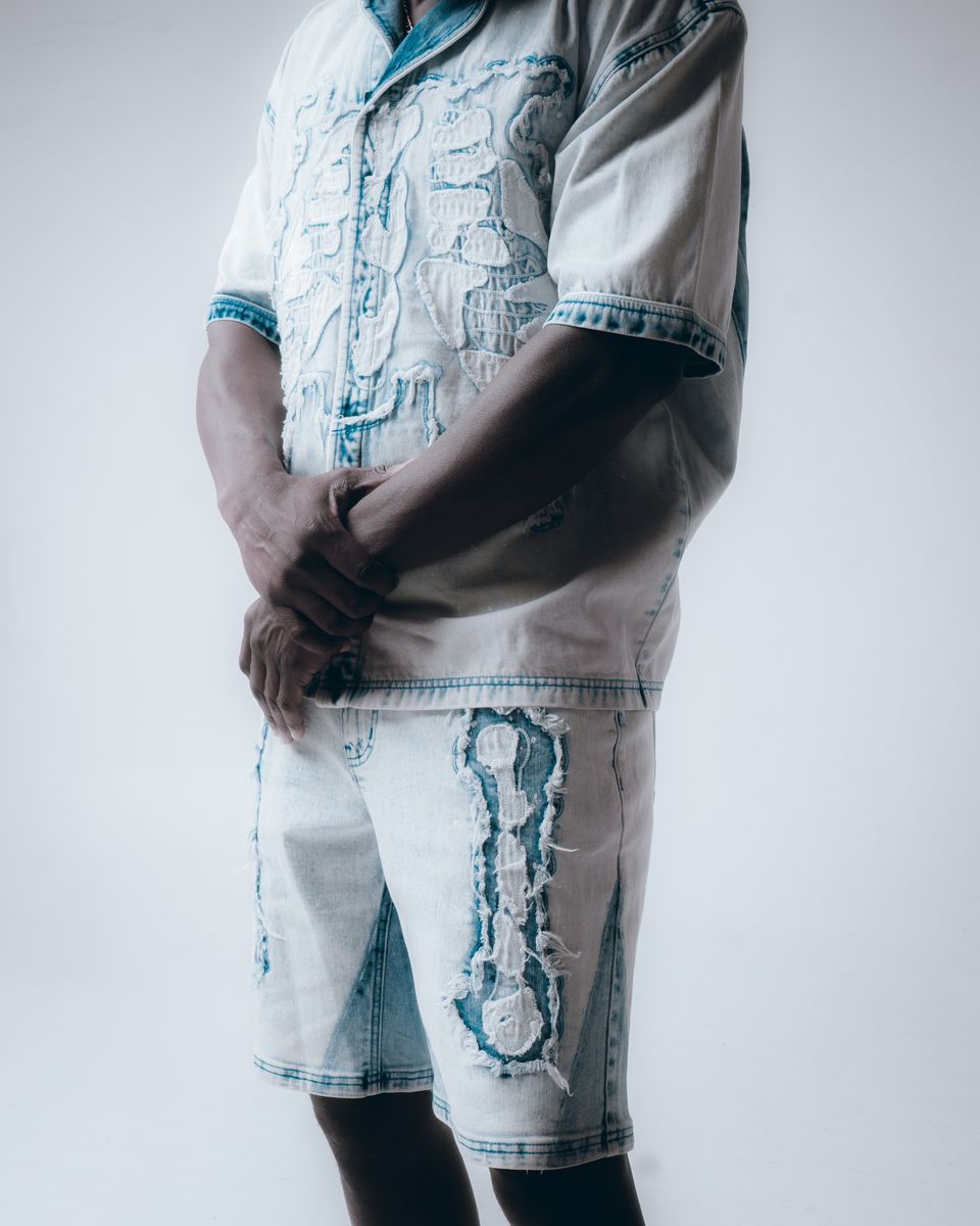 Hudson Outerwear - Shirt - Bones Woven - Blue Denim