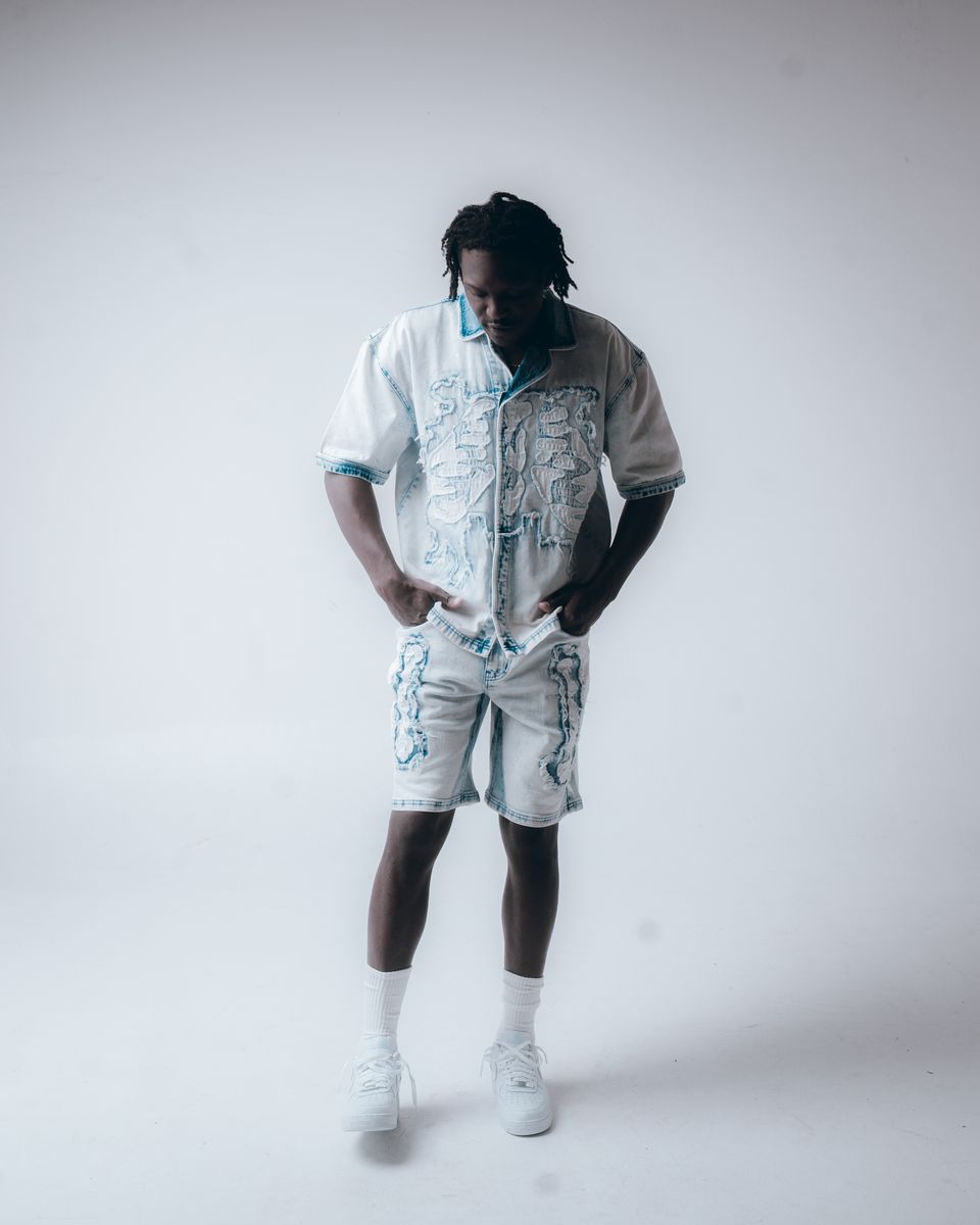 Hudson Outerwear - Shirt - Bones Woven - Blue Denim