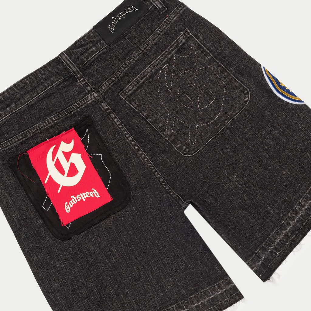 Godspeed Jean Short - Patchwork V2 - Black