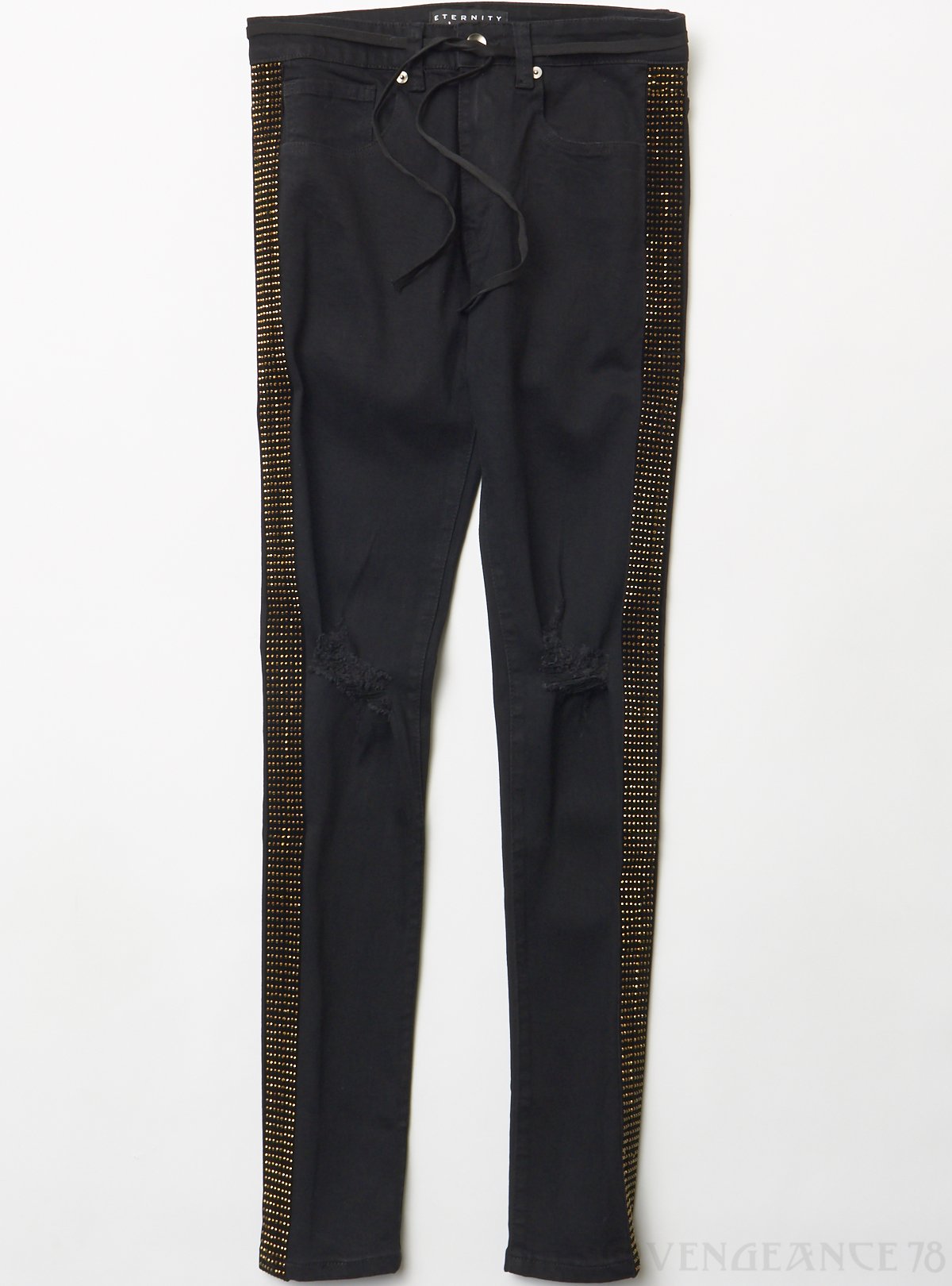 Eternity Jeans - Gold Stones - Black - E4133347-BLK - Vengeance78