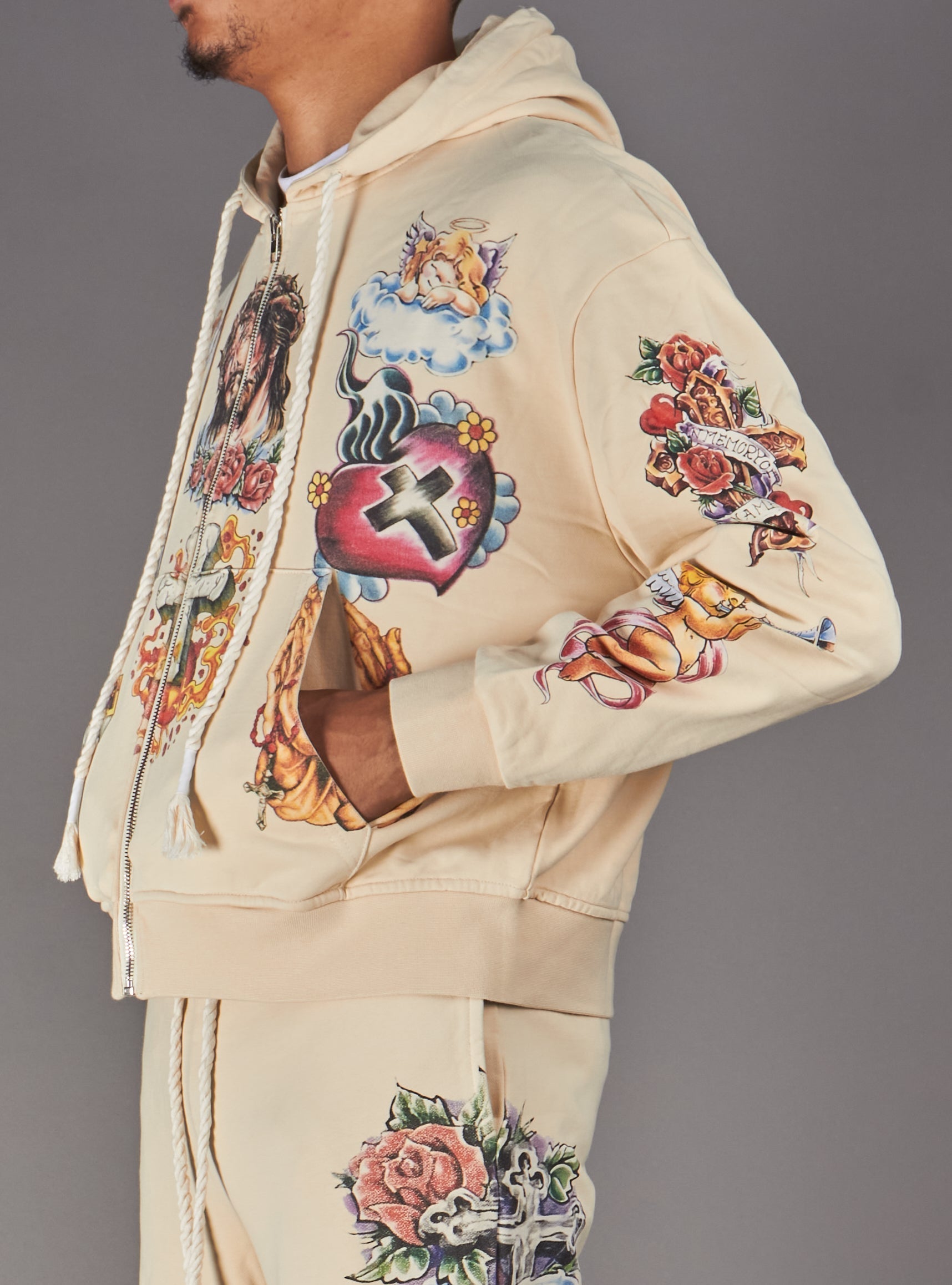 Politics Hoodie - Nivin - Beige - 340