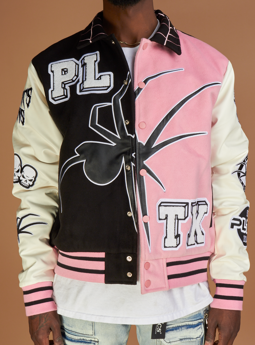 Politics Varsity Jacket - Shadow - Pink - 219