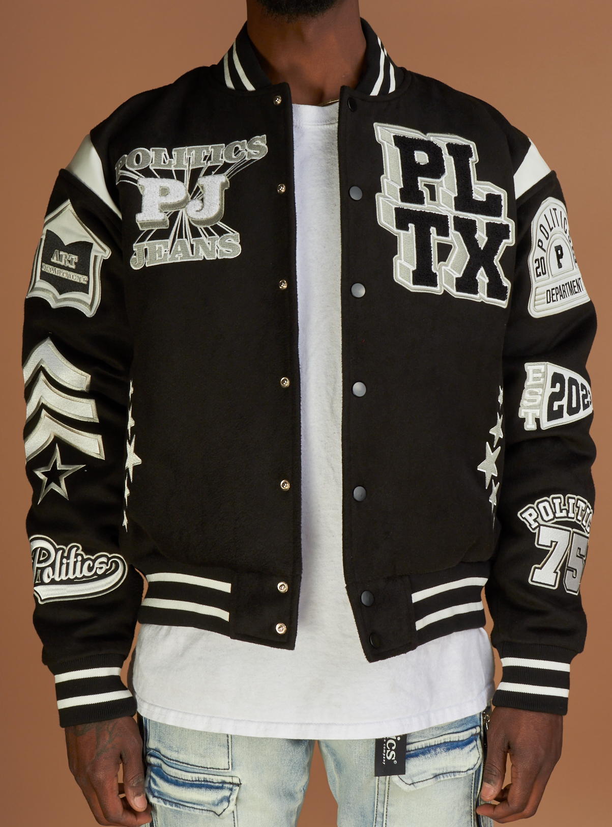 Politics Varsity Jacket - Magic - Black - 332