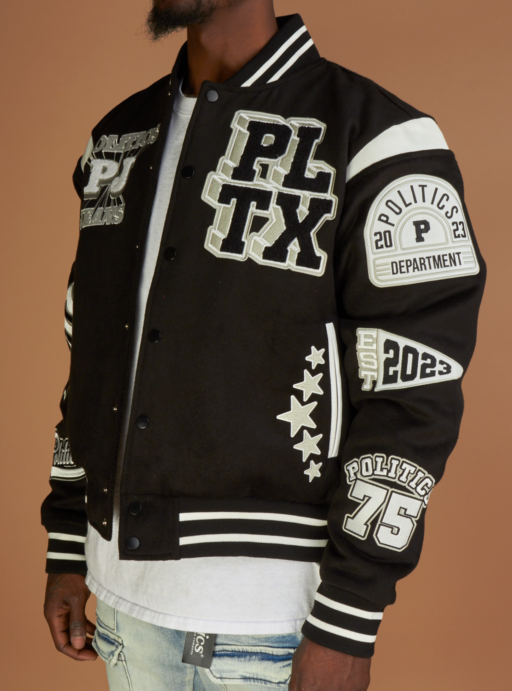 Politics Varsity Jacket - Magic - Black - 332