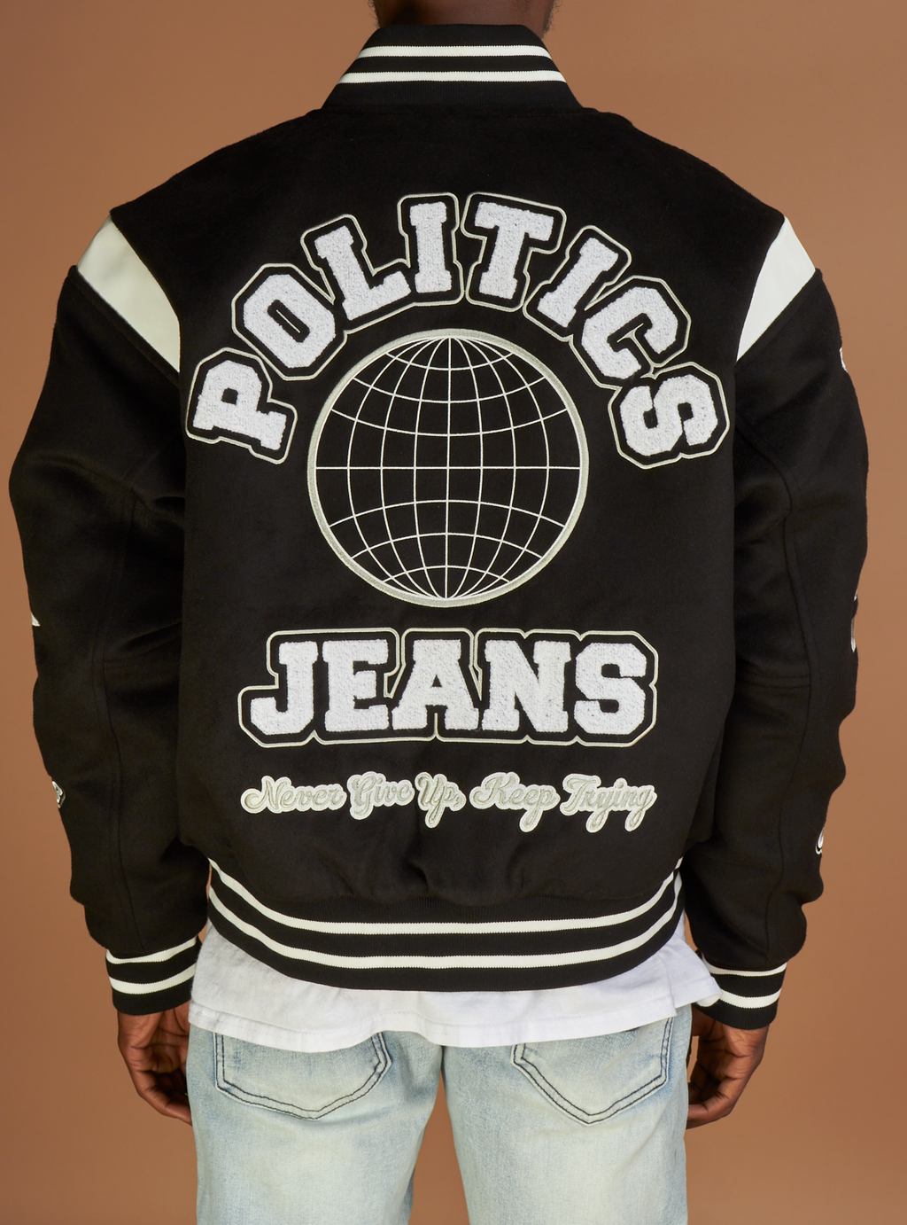 Politics Varsity Jacket - Magic - Black - 332