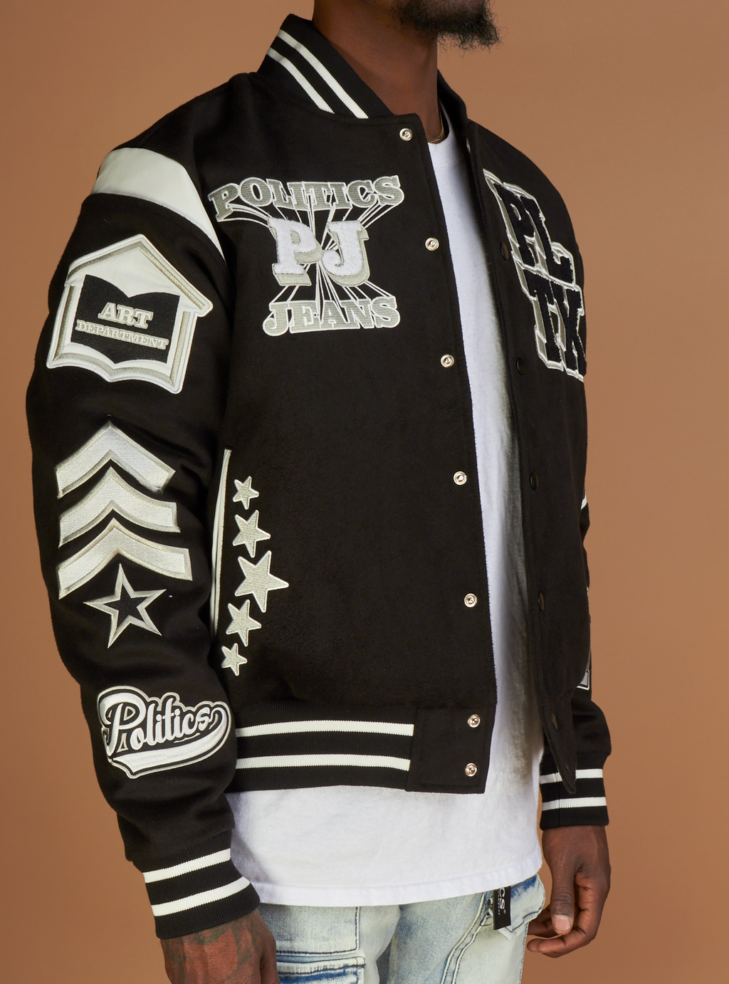 Politics Varsity Jacket - Magic - Black - 332