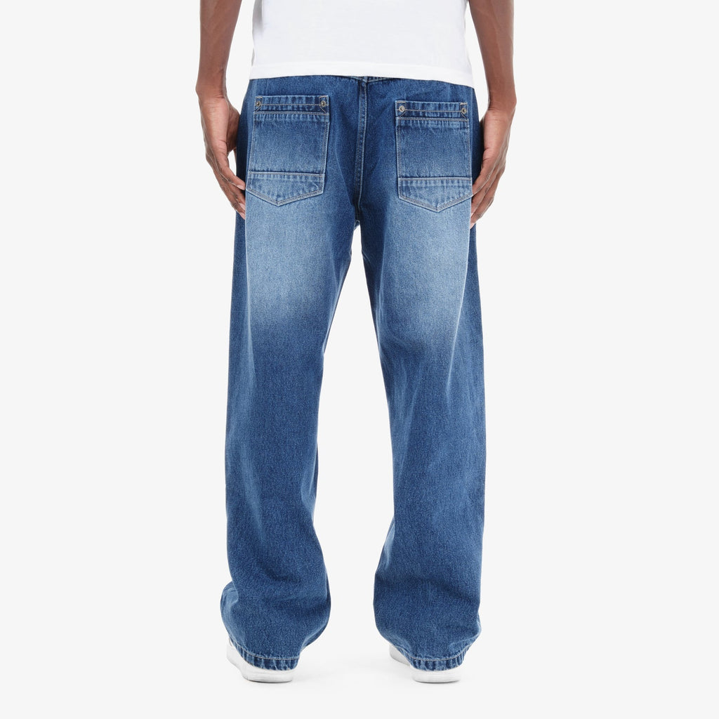 Copper Rivet Jeans - Baggy Fit - Dark Blue