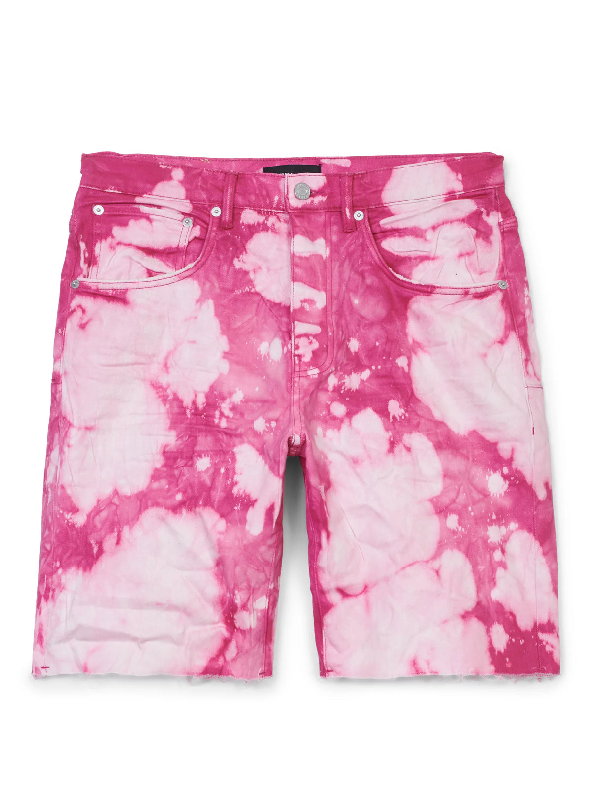 Purple-Brand Shorts - Carmine Dyed Layered Bleach - P020-CDLB