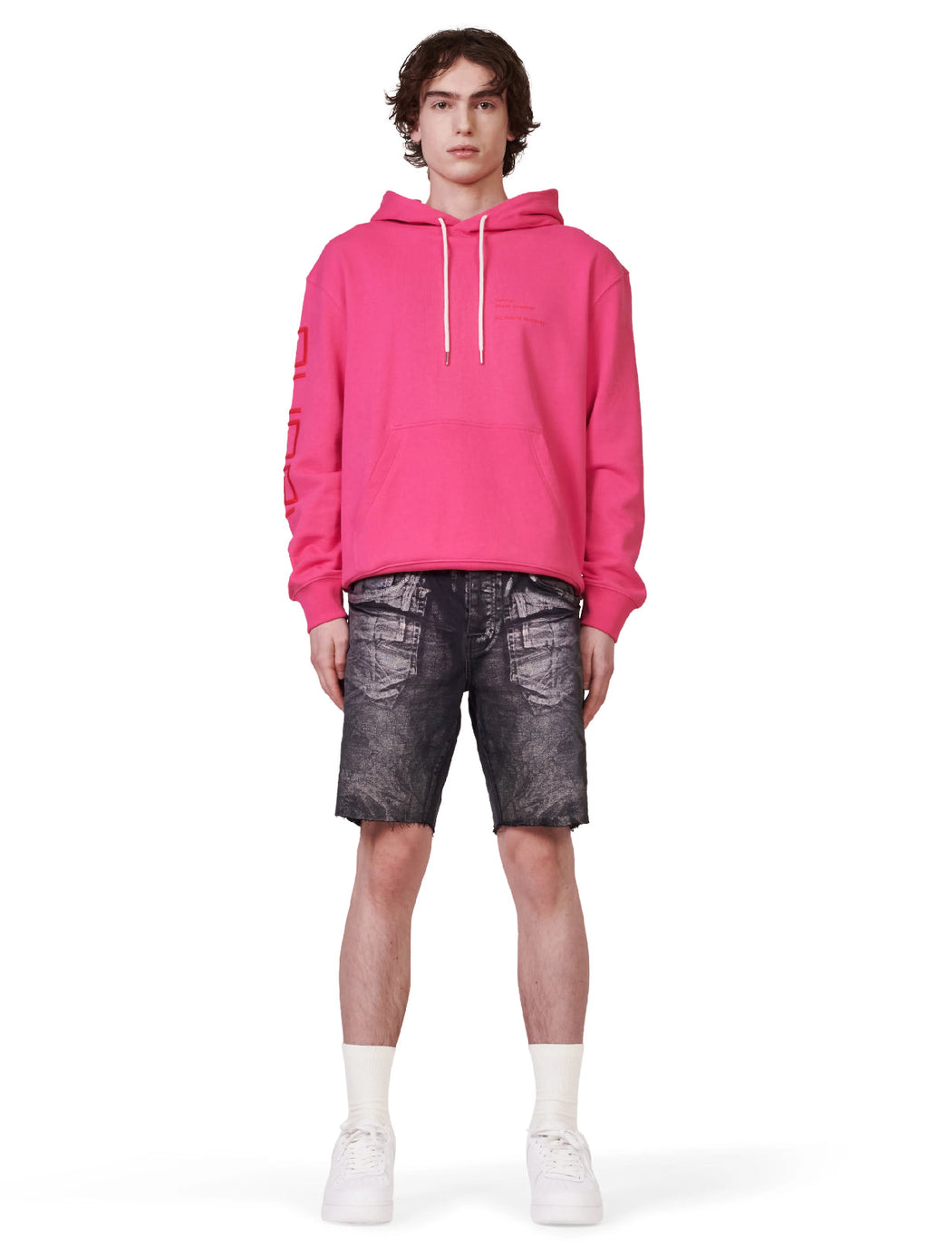Purple-Brand Shorts - Washed Black Iridescent Pearl - P020-WBIP