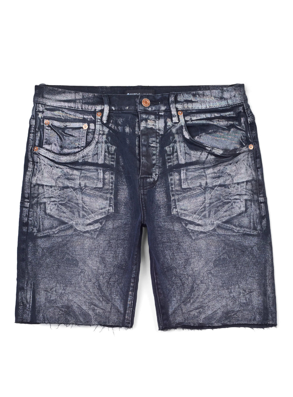 Purple-Brand Shorts - Washed Black Iridescent Pearl - P020-WBIP