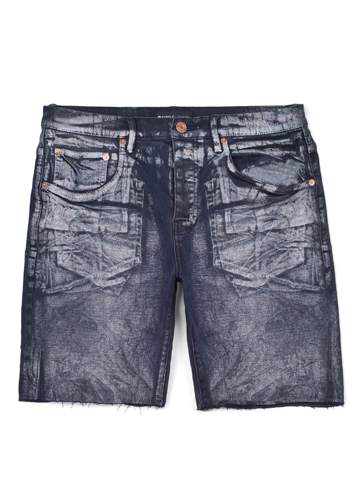 Purple-Brand Shorts - Washed Black Iridescent Pearl - P020-WBIP