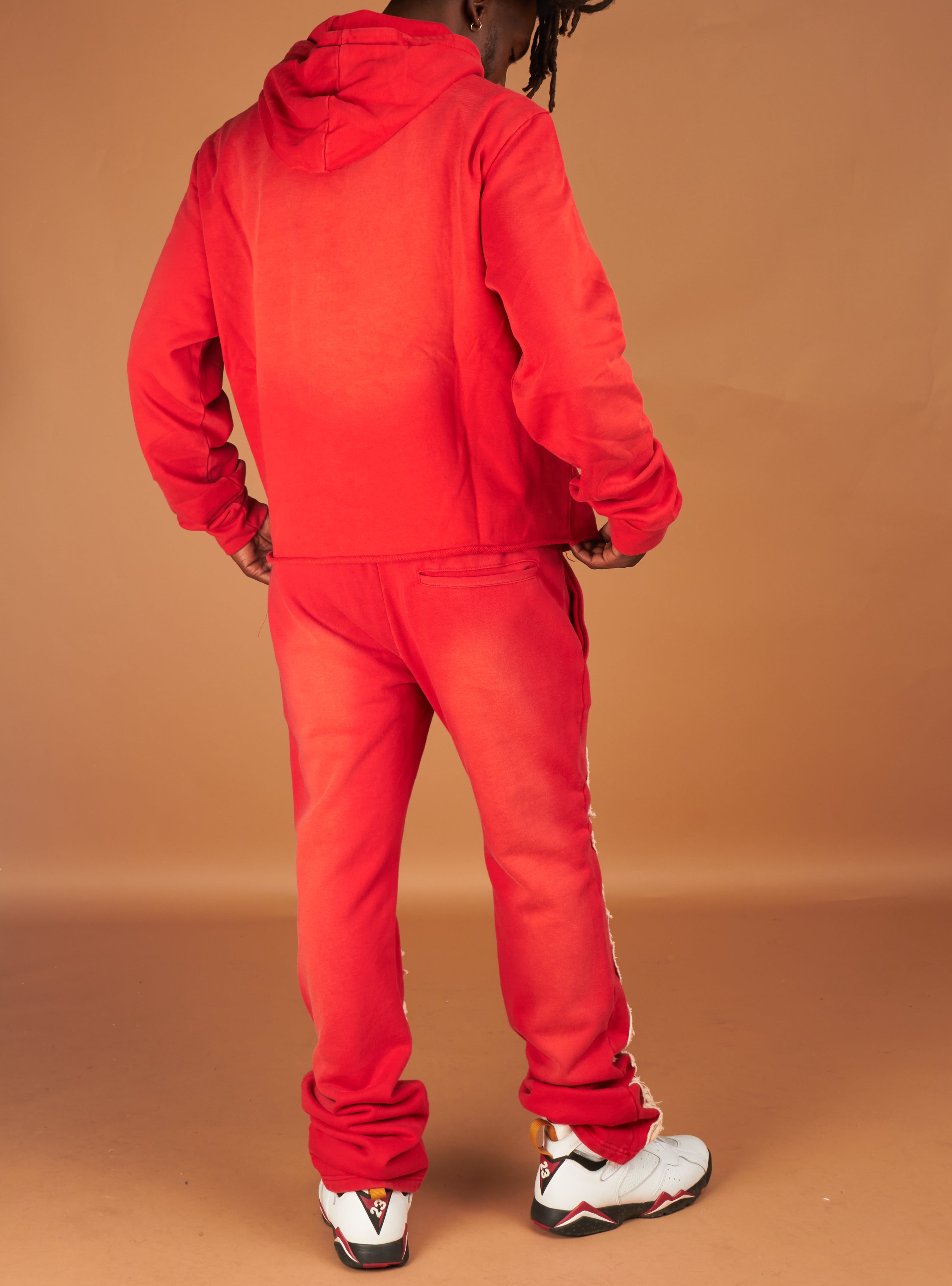 Politics Sweatpants - Hale - Red and Cream - 401