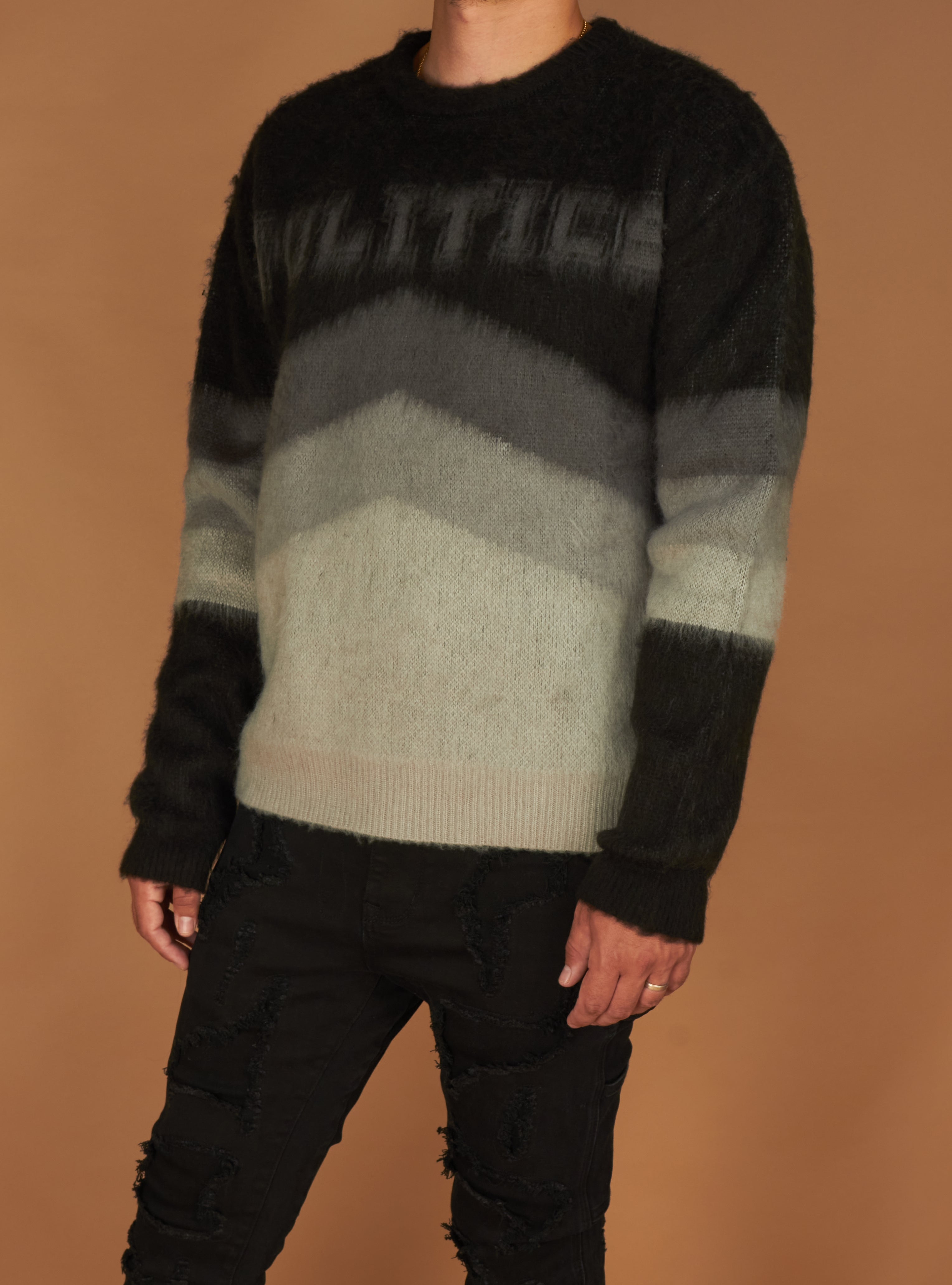 Politics Sweater - Babe - Black and Grey - 169