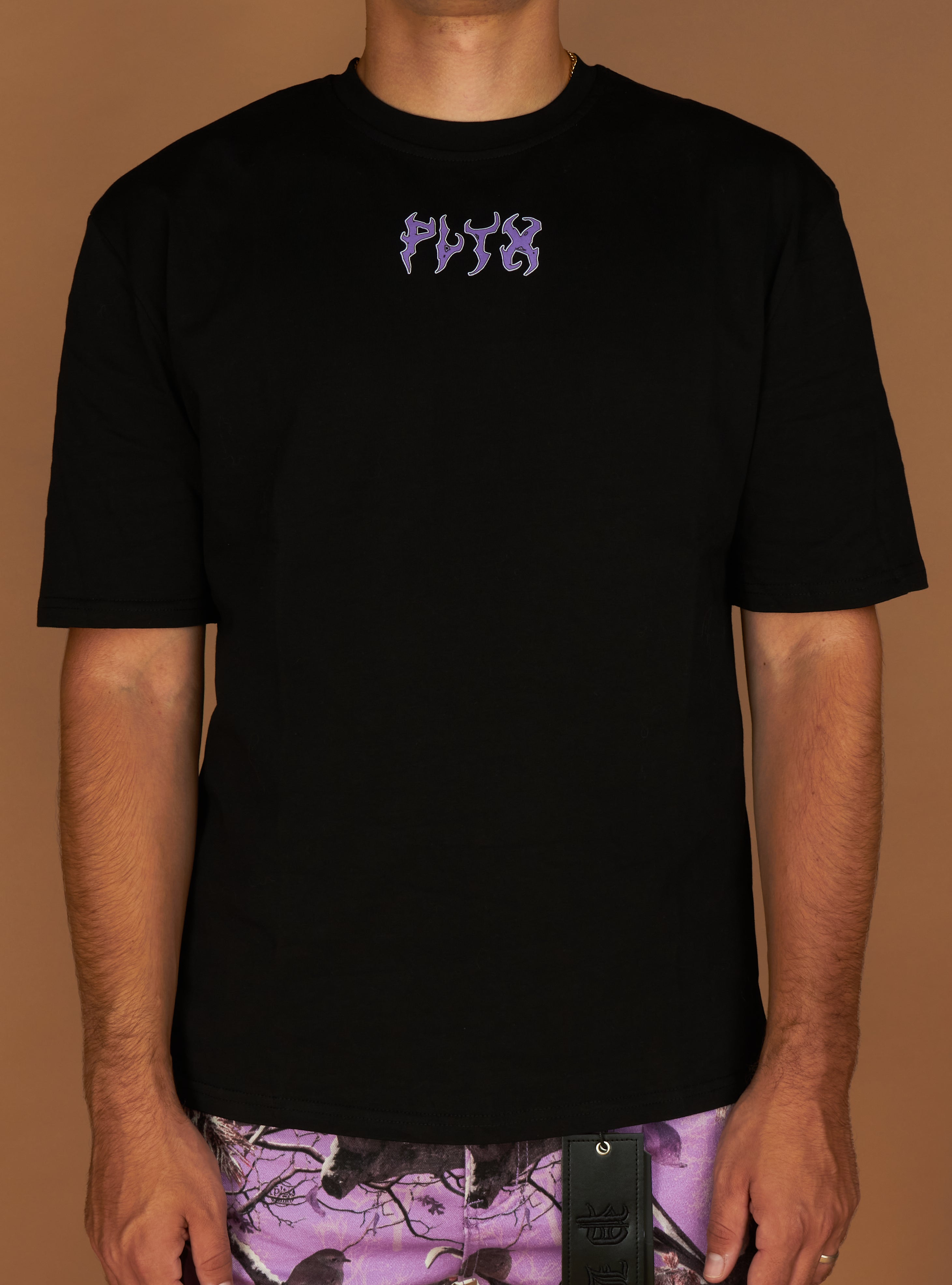 Politics T-Shirt - Mott - Black And Purple  - 914