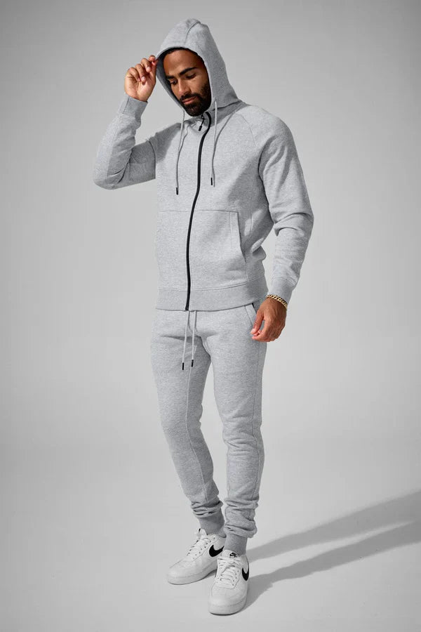 Jordan Craig Hoodie - Uptown Zip Up - Heather Grey - 8890H