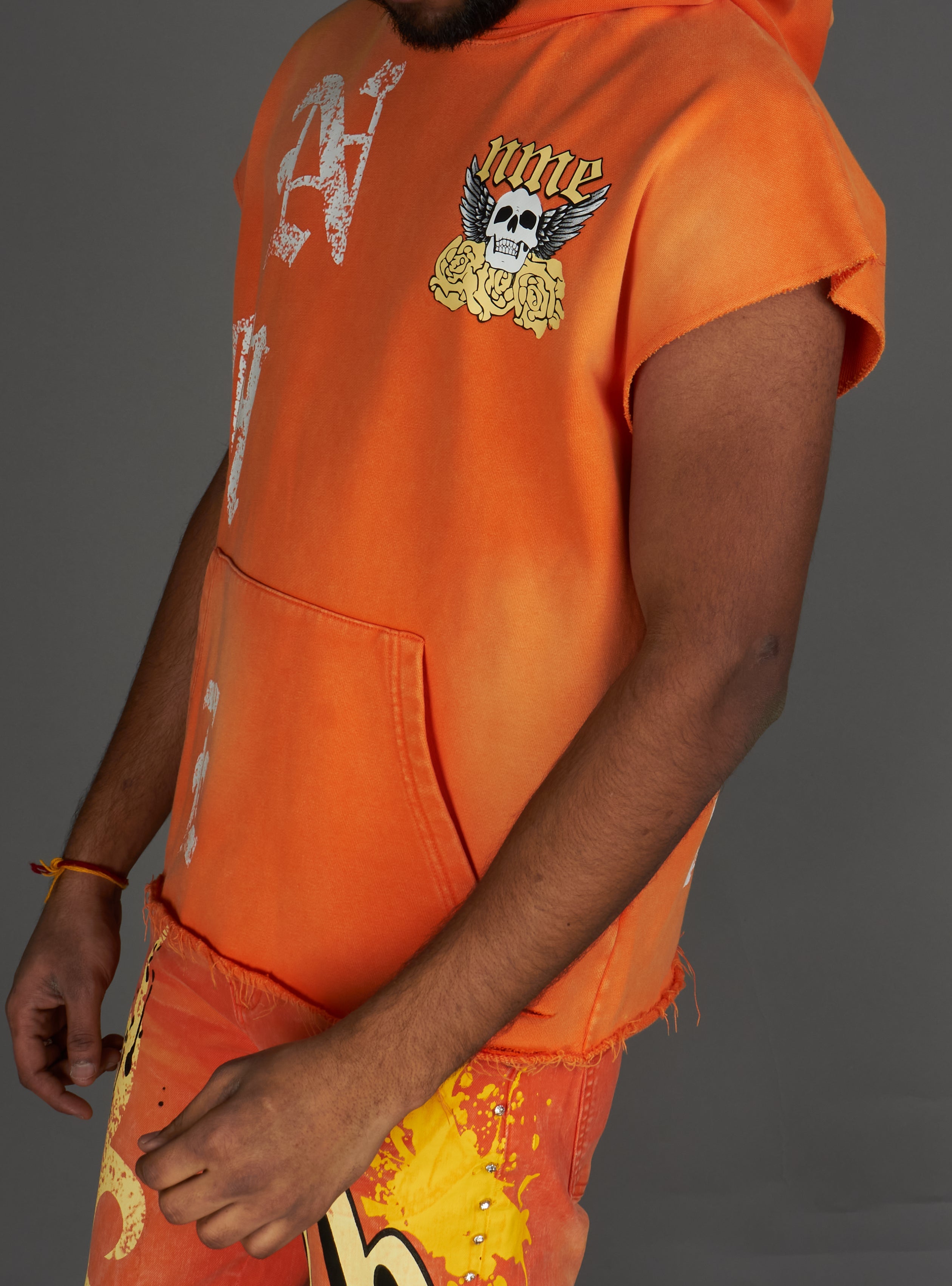 NME Hoodie - ClothierT - Orange - 148