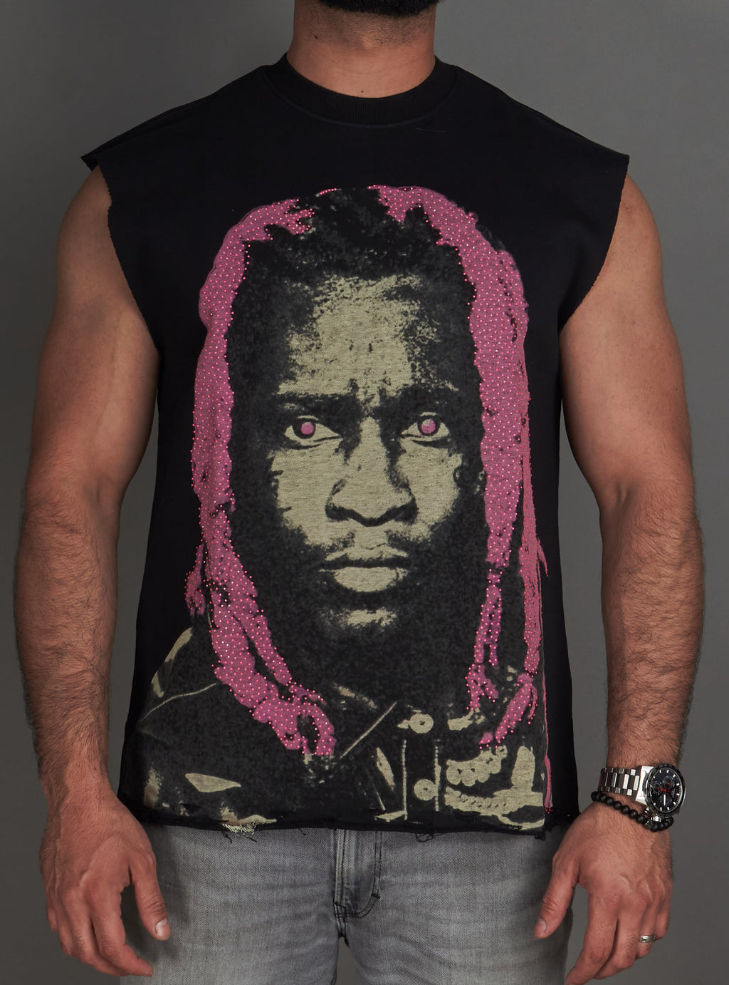 Afarit Shirt - Stafan - Black And Pink - 222