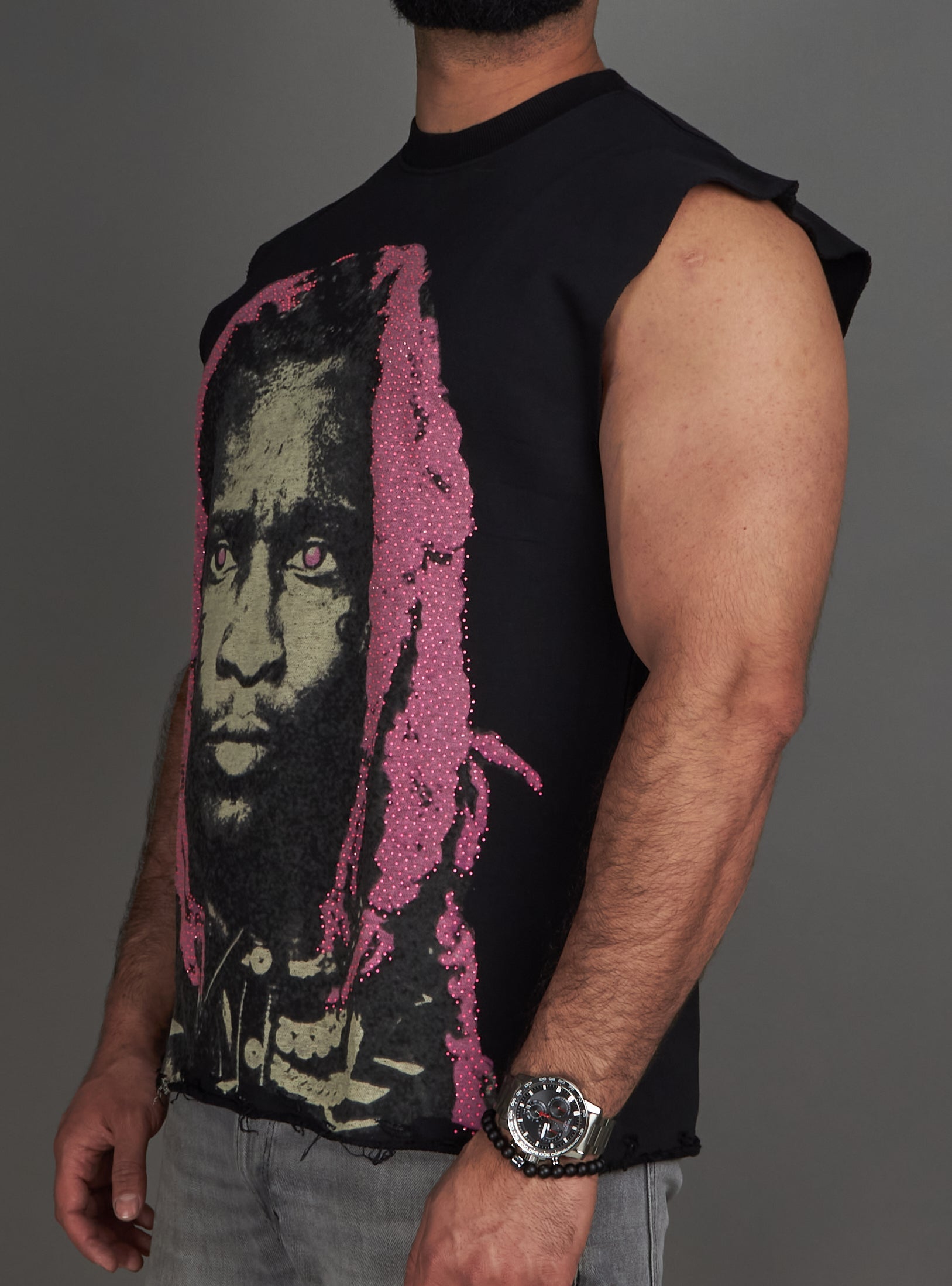 Afarit Shirt - Stafan - Black And Pink - 222