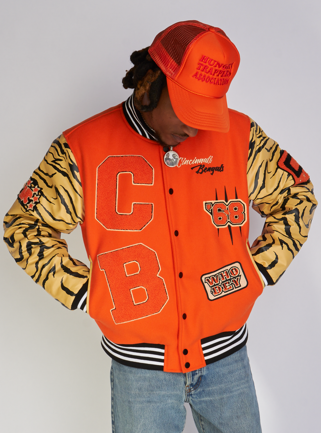 Vengeance78 Jacket - Bengals - Orange and Cream - 428