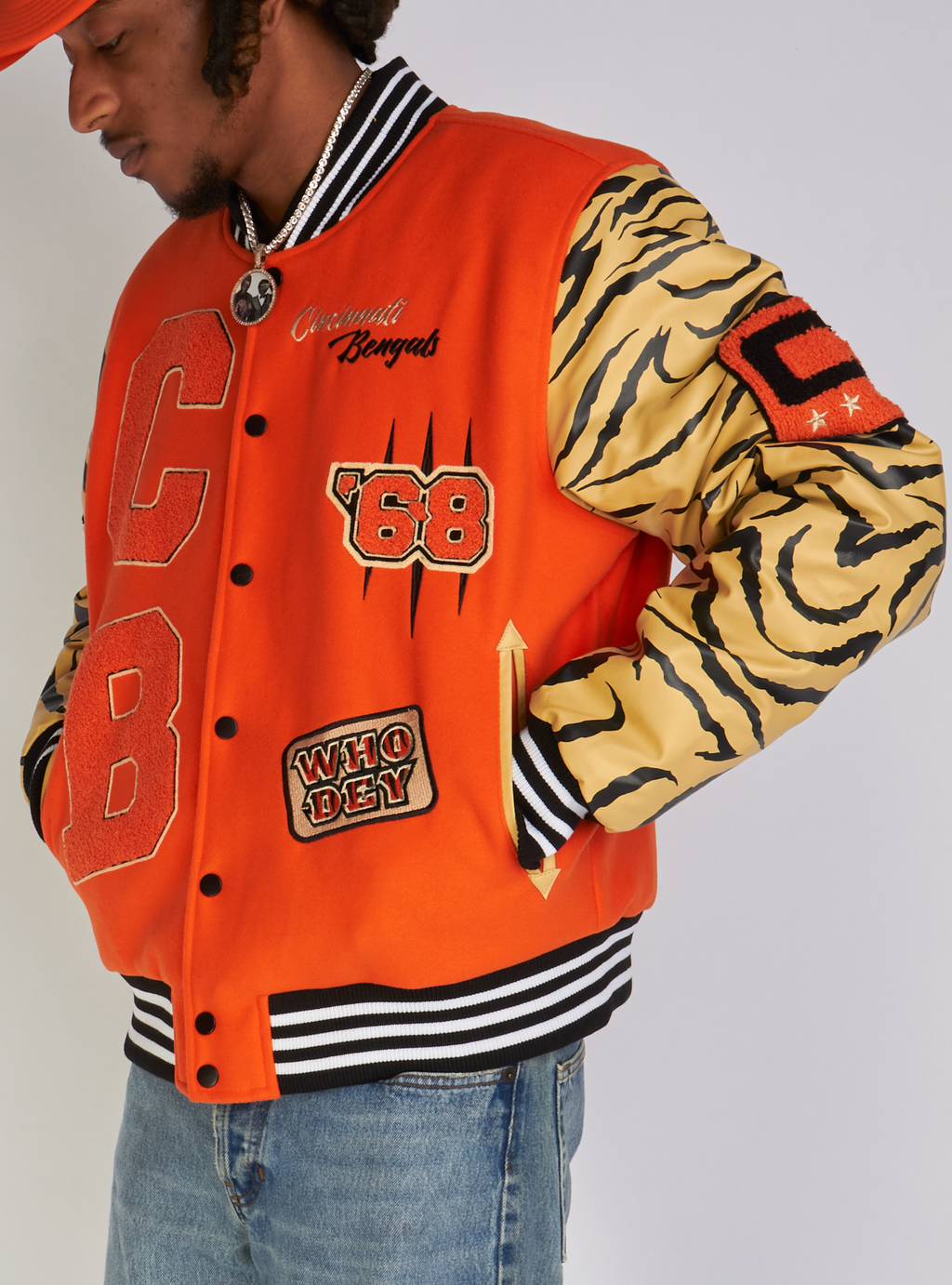 Vengeance78 Jacket - Bengals - Orange and Cream - 428