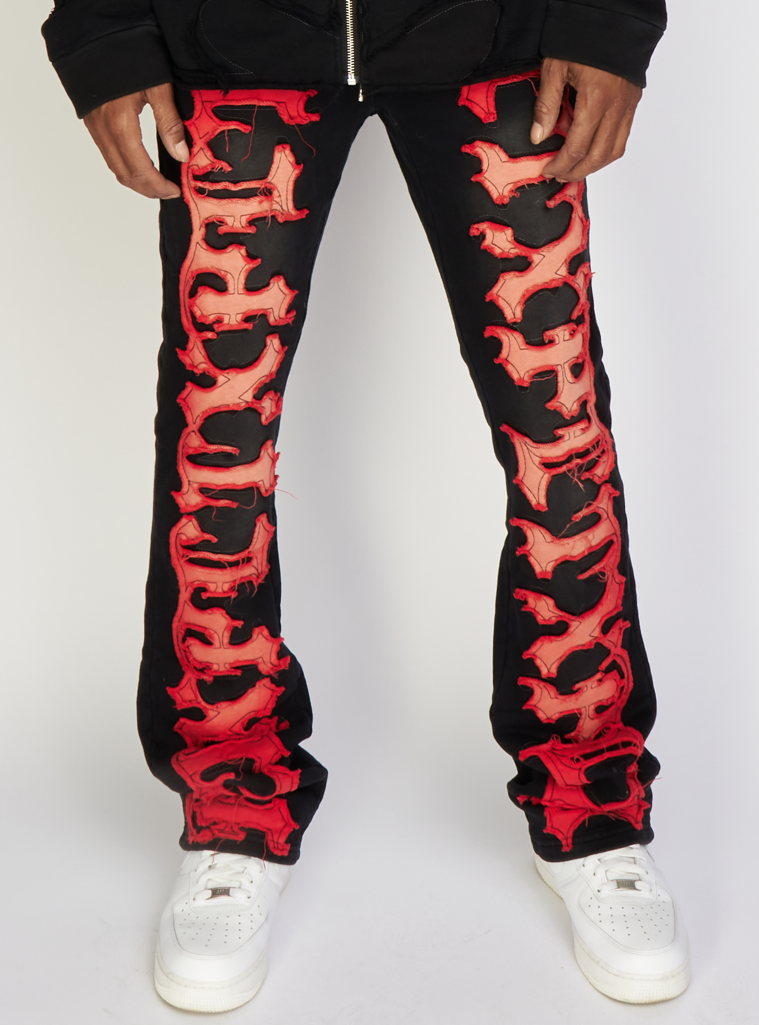 Politics Sweatpants - Hale - Black and Red - 705