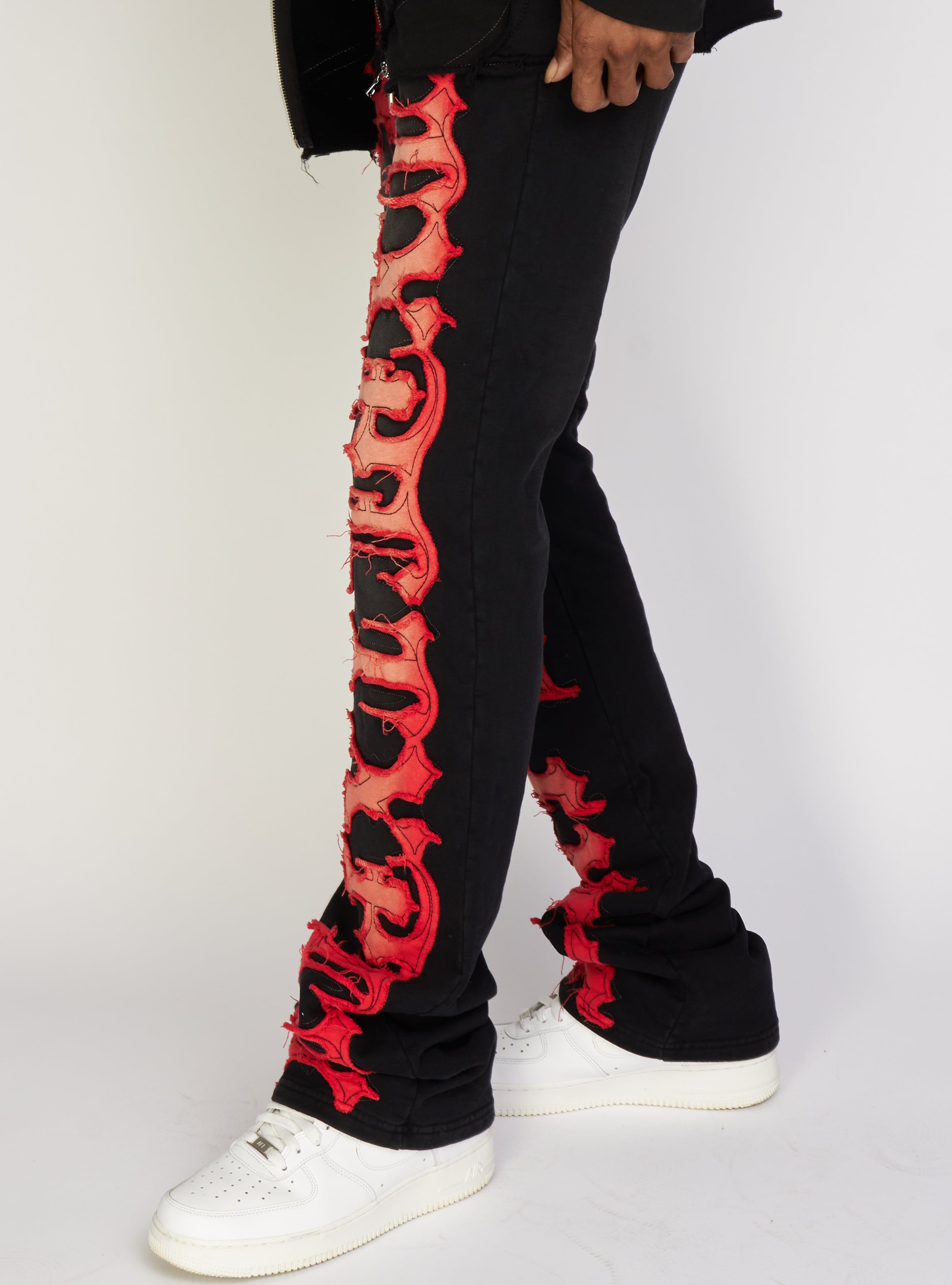 Politics Sweatpants - Hale - Black and Red - 705