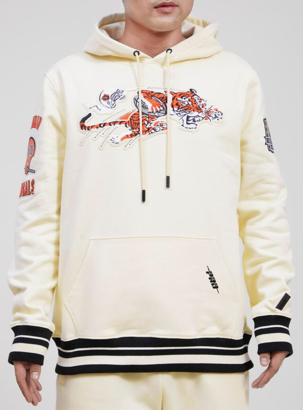 Pro Standard Hoodie - Retro Classic Fleece Pullover - Bengals - Cream - FCI543388