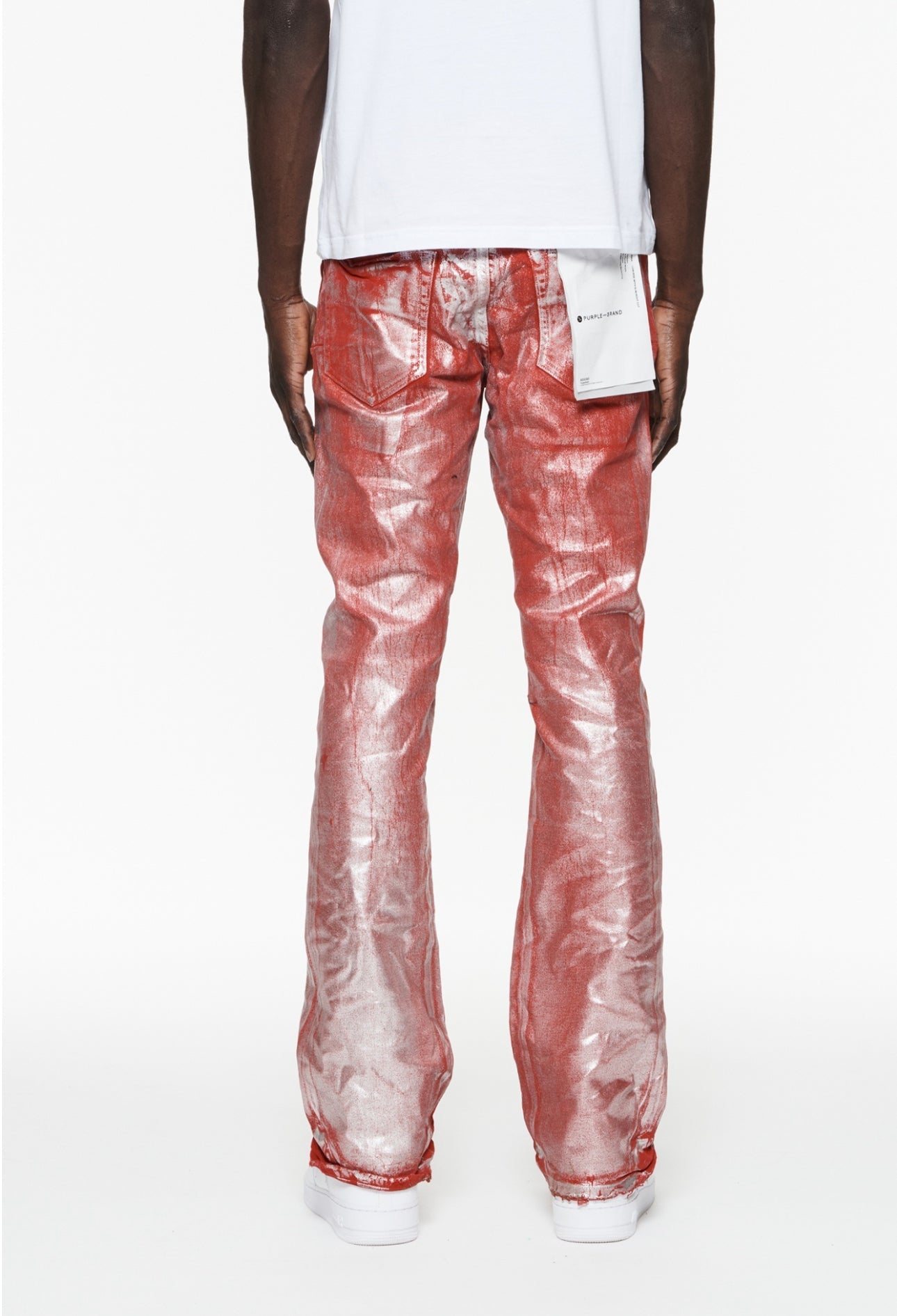 Purple-Brand Jeans - Silver Foil Flare - Fiery Red - P004-SFFR124