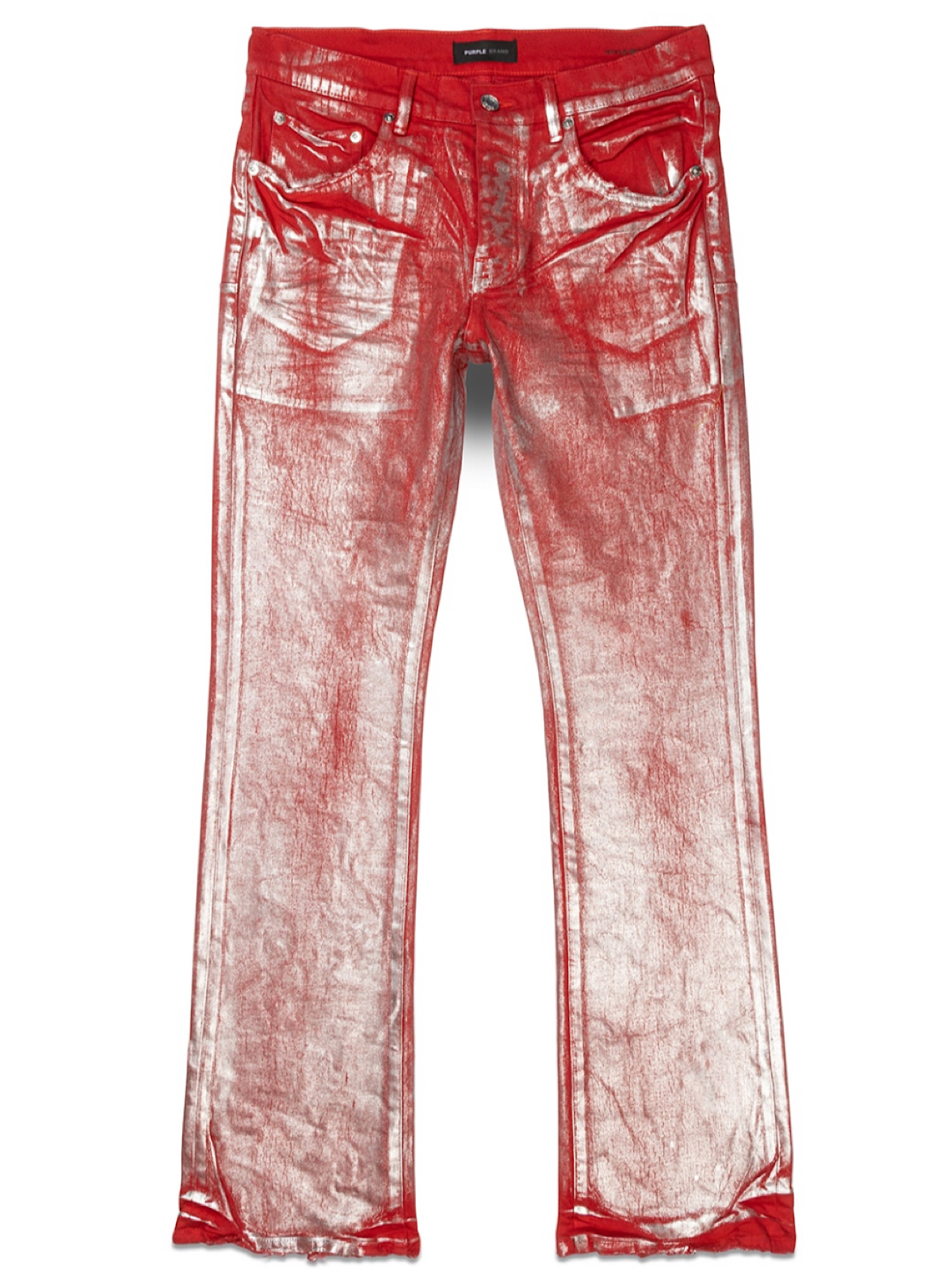 Purple-Brand Jeans - Silver Foil Flare - Fiery Red - P004-SFFR124
