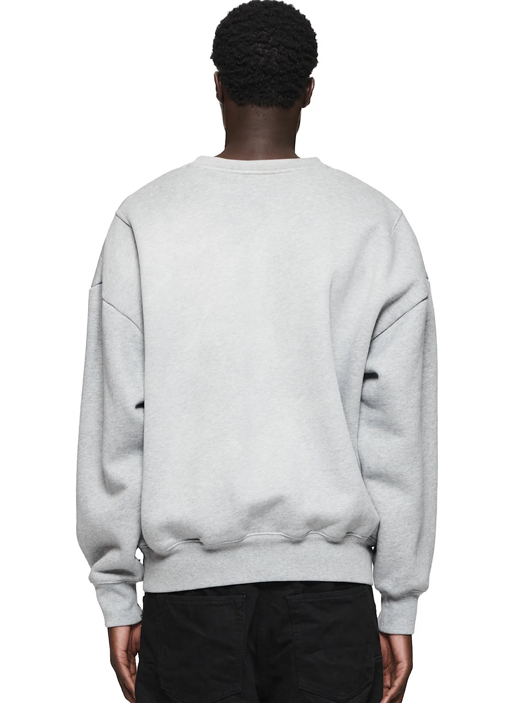 Purple-Brand Sweater - HWT Fleece Crewneck - Heather Grey Outline  - P402-HHGO124