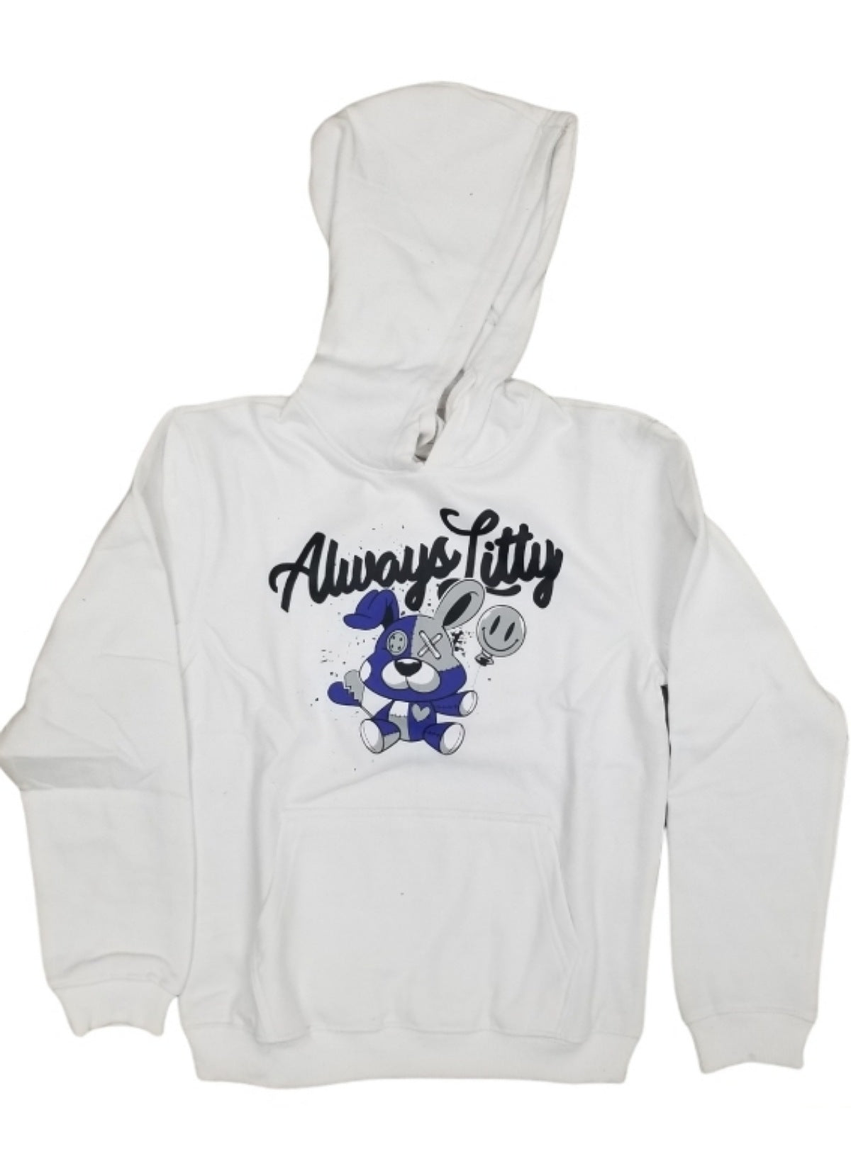 OPS Kids Hoodie - Always Litty - White/Navy - OPS502H