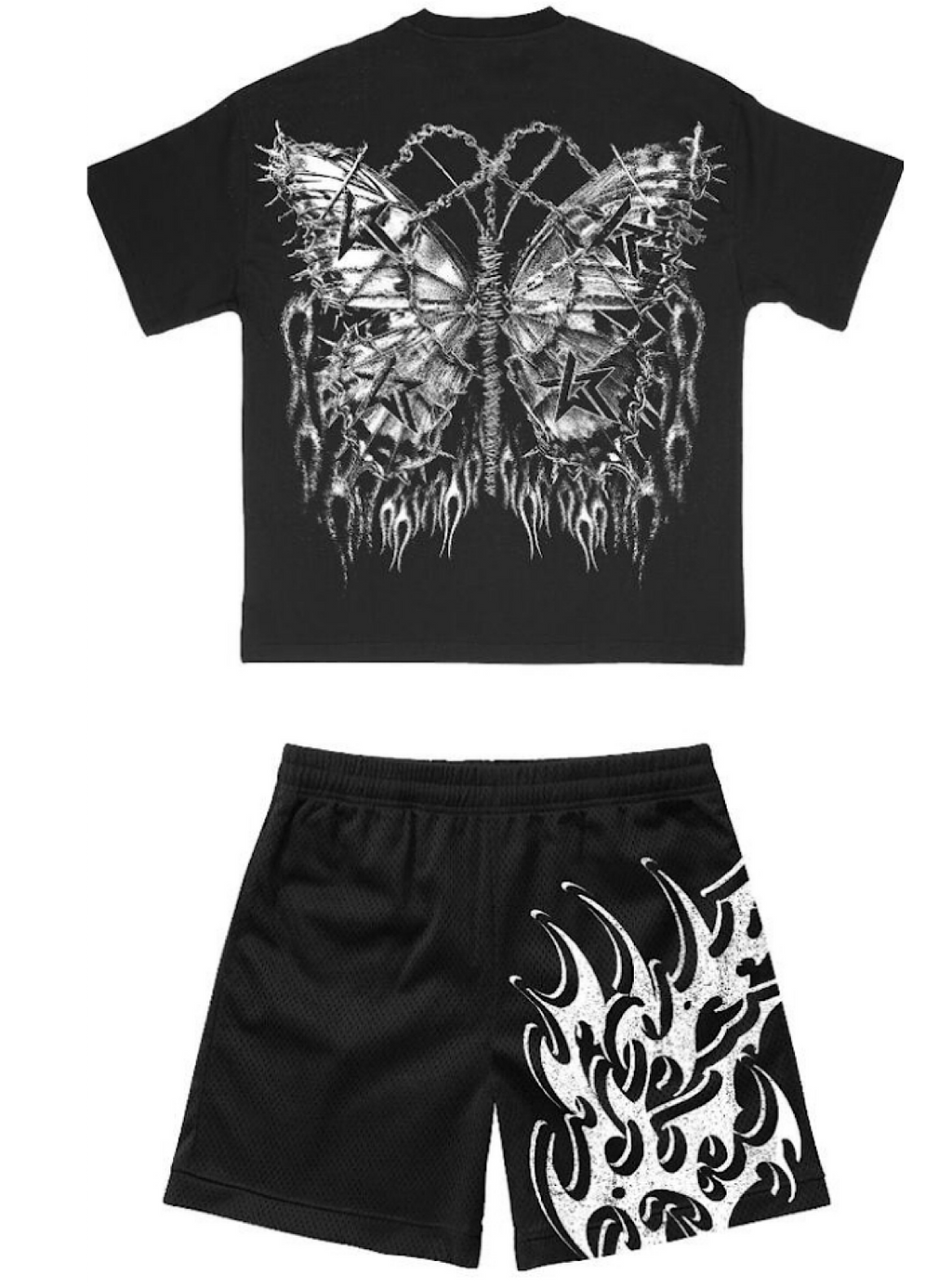 Wknd Riot Shorts - Chaos Head - Black