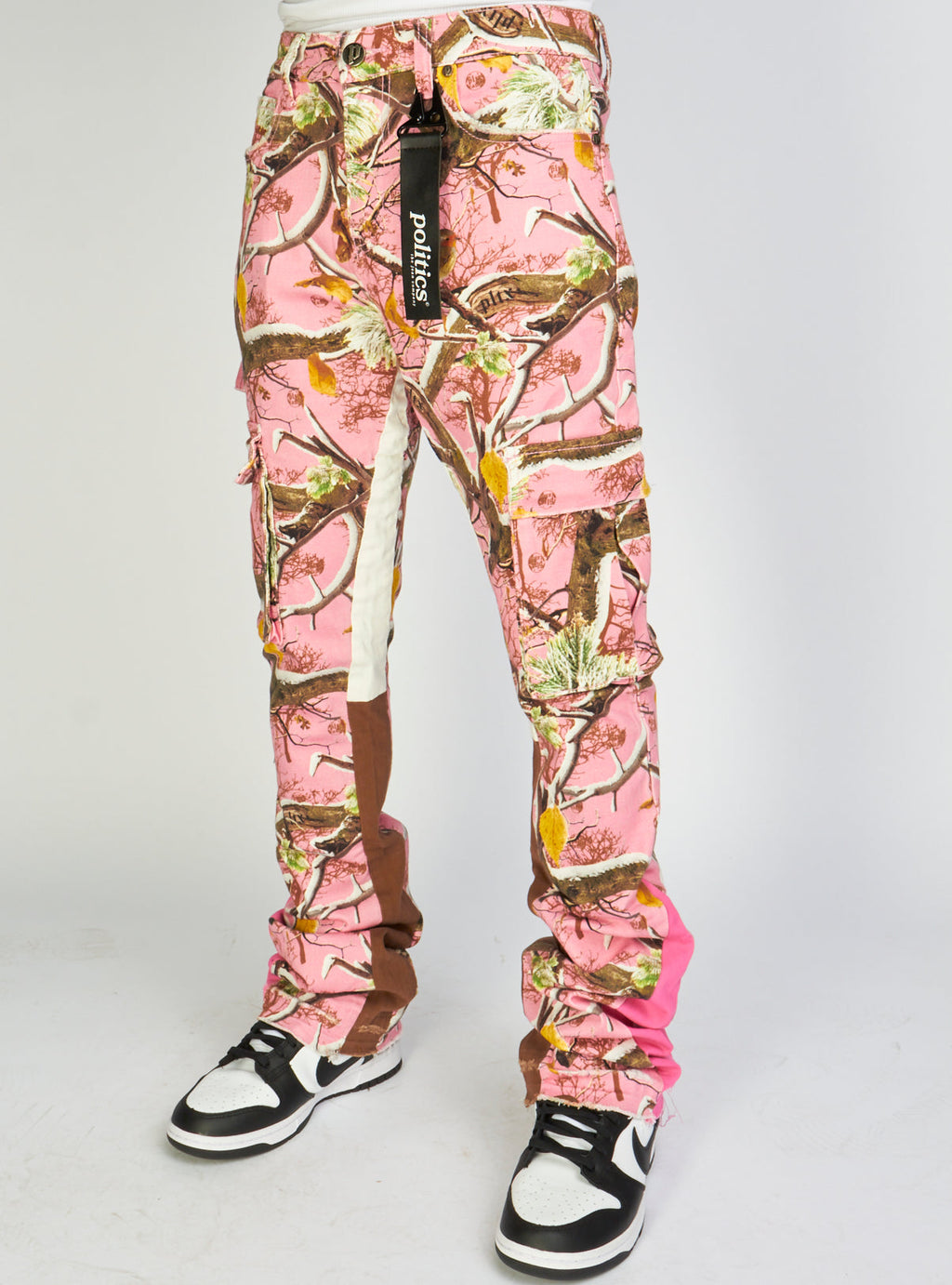 Politics Jeans - Mott - Pink Camo - Cargo Stacked Denim  - 517