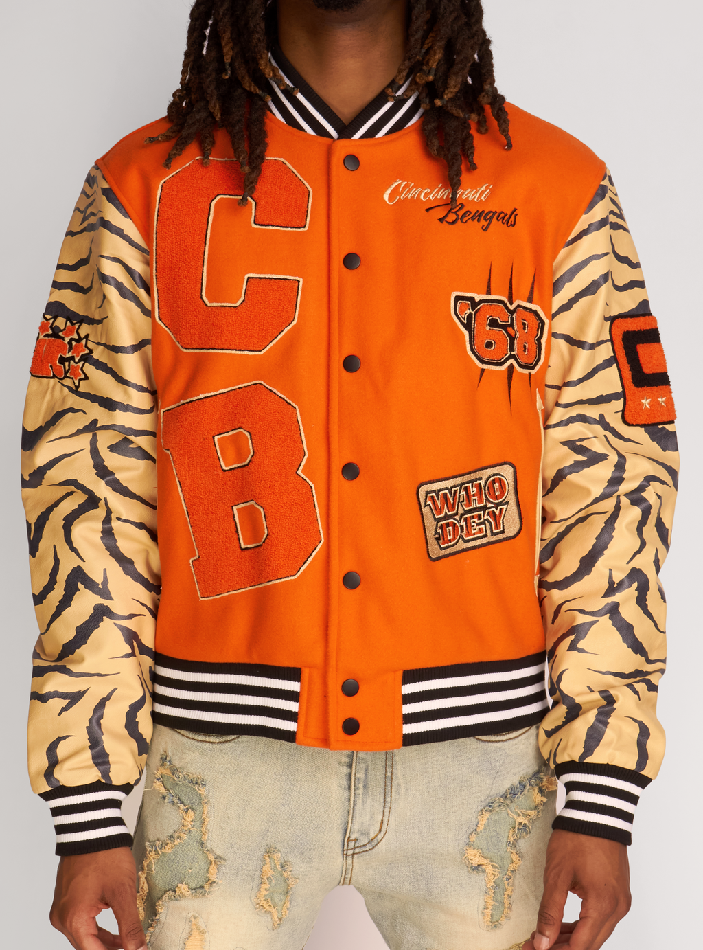 Vengeance78 Jacket - Bengals - Orange and Cream - 428