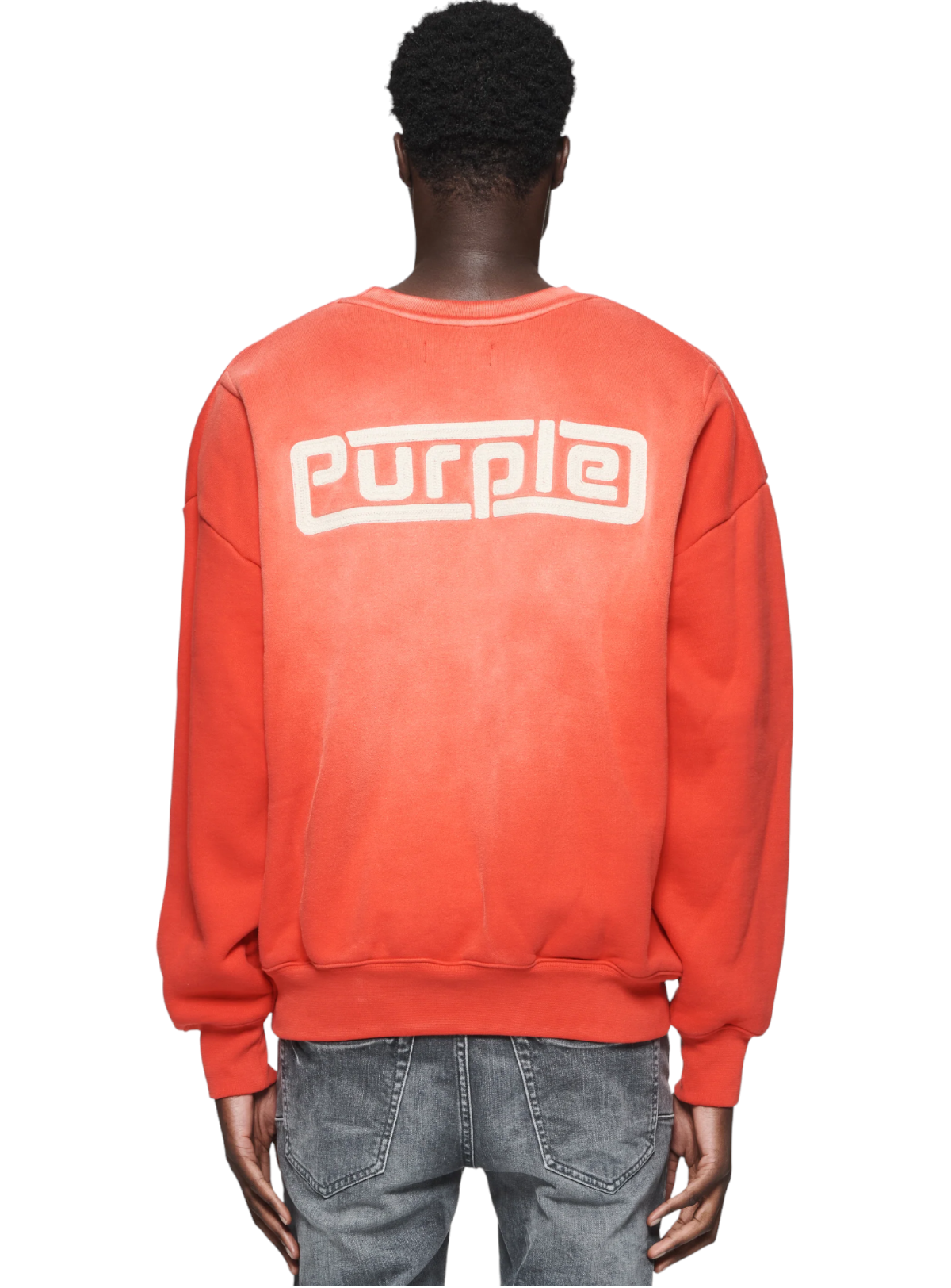 Purple-Brand Crewneck - Plate - Red - P402-HFRP124